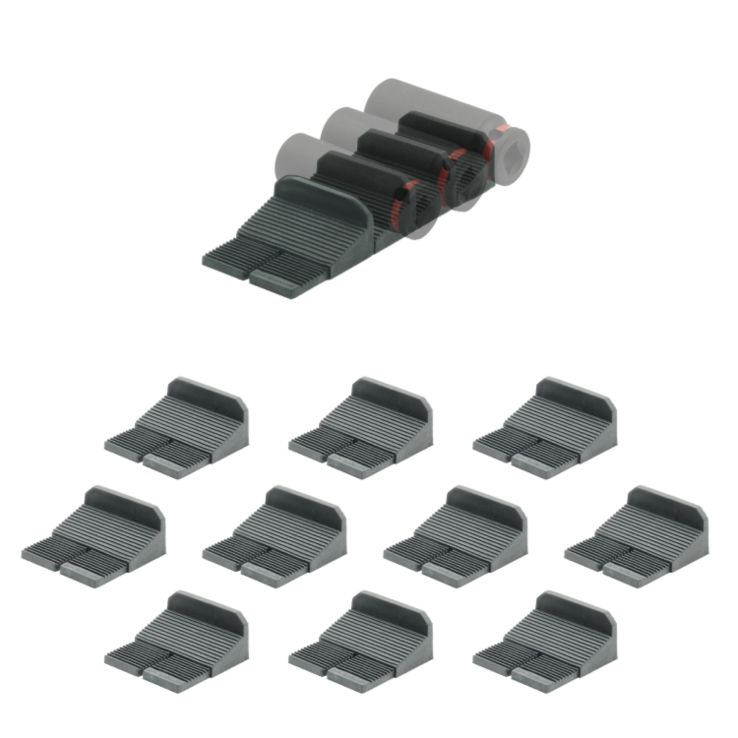 StealthMounts DHSP-SW-SK-10 Support universel pour outils lourds Drawer Hive pour commode - noir - 10 pièces-image