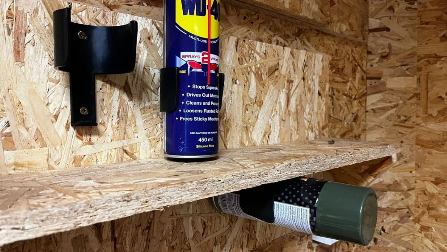 StealthMounts OM-CAN-BLK-2 Support pour bombe aérosol - Noir - 2 pièces-image