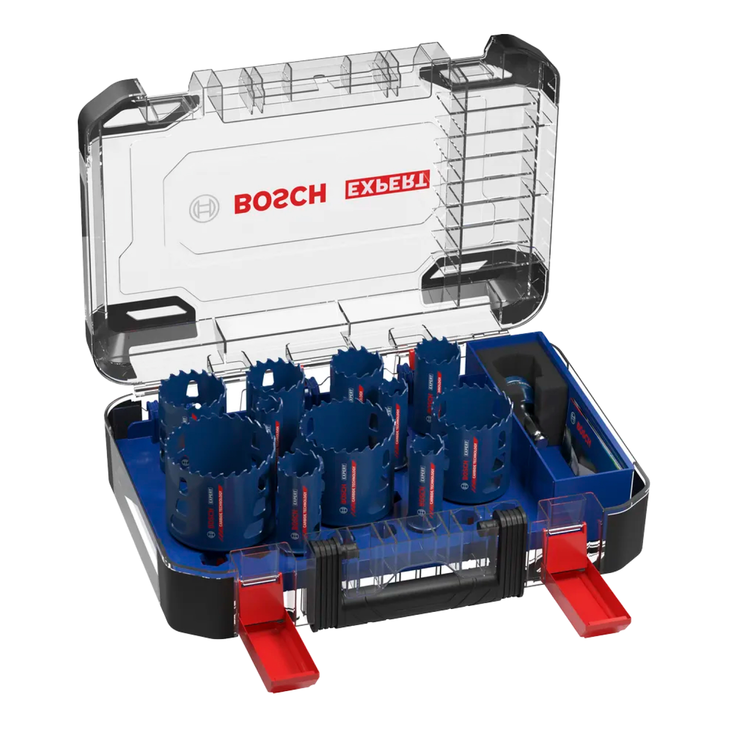 Bosch 2608901909 EXPERT Jeu de 14 forets Power-Change Tough Material universel 20/22/25/32/35/40/44/51/60/68/76-image