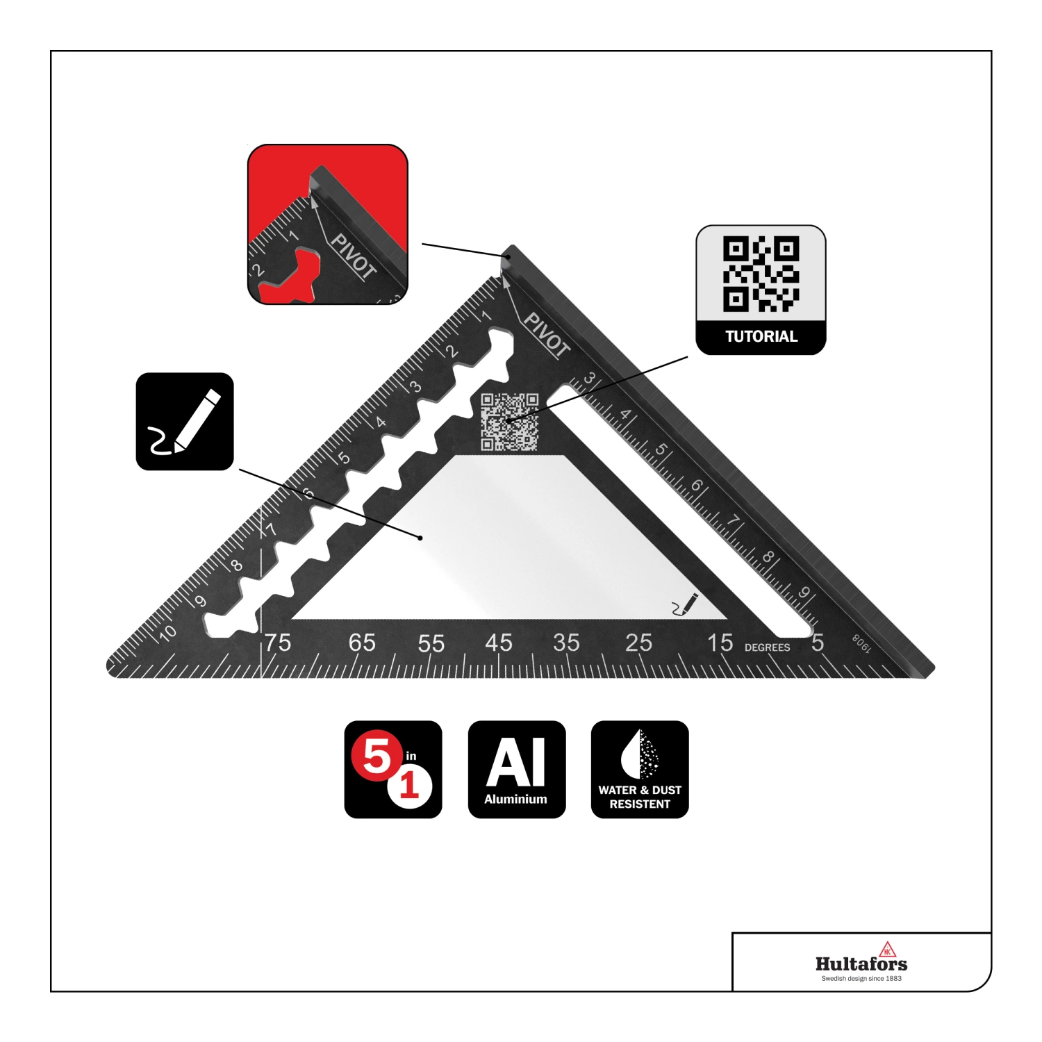 Hultafors  257030 MMRS Équerre à chevron- 11cm-image