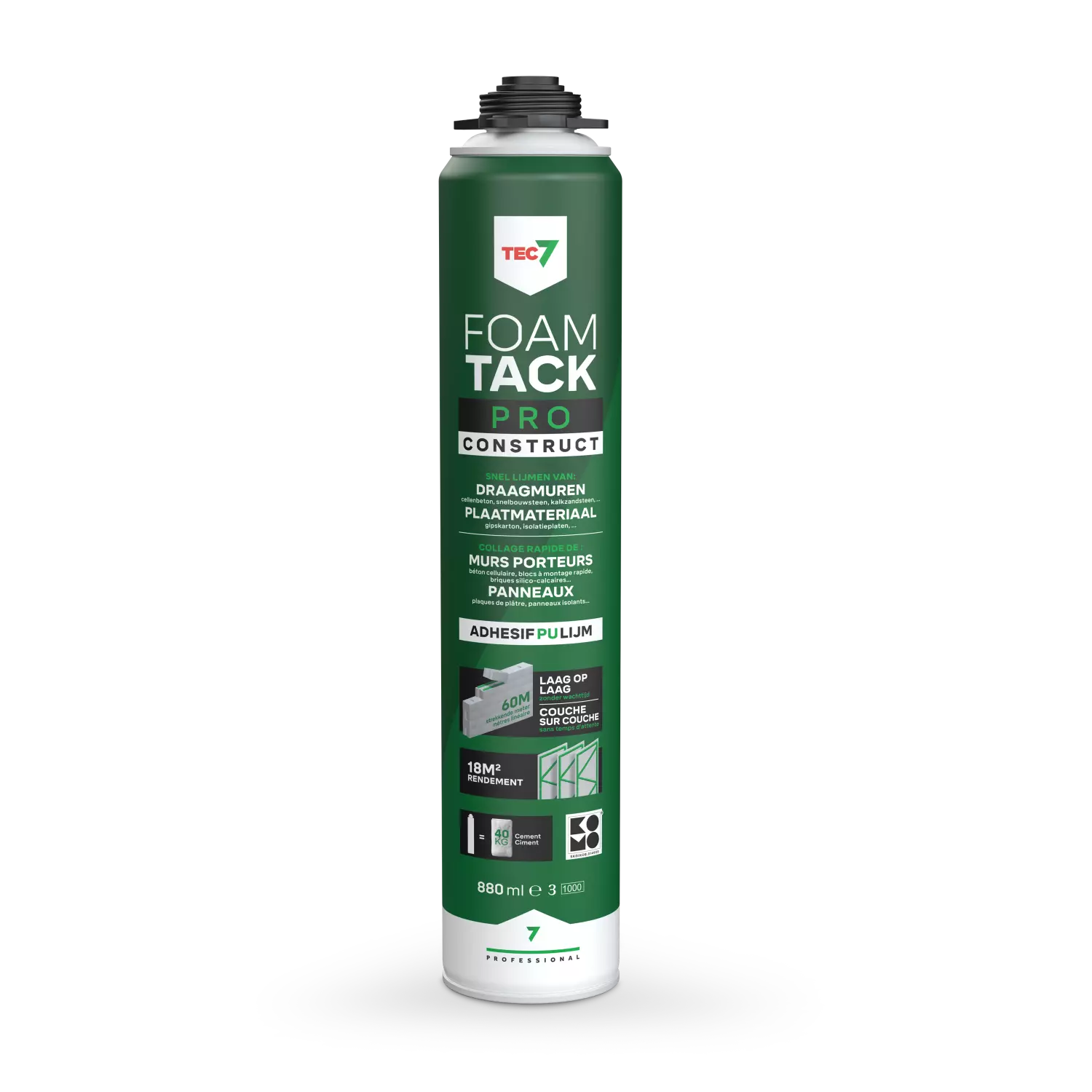 TEC7 FoamTack Pro construct Mousse adhésive - 880 ml-image