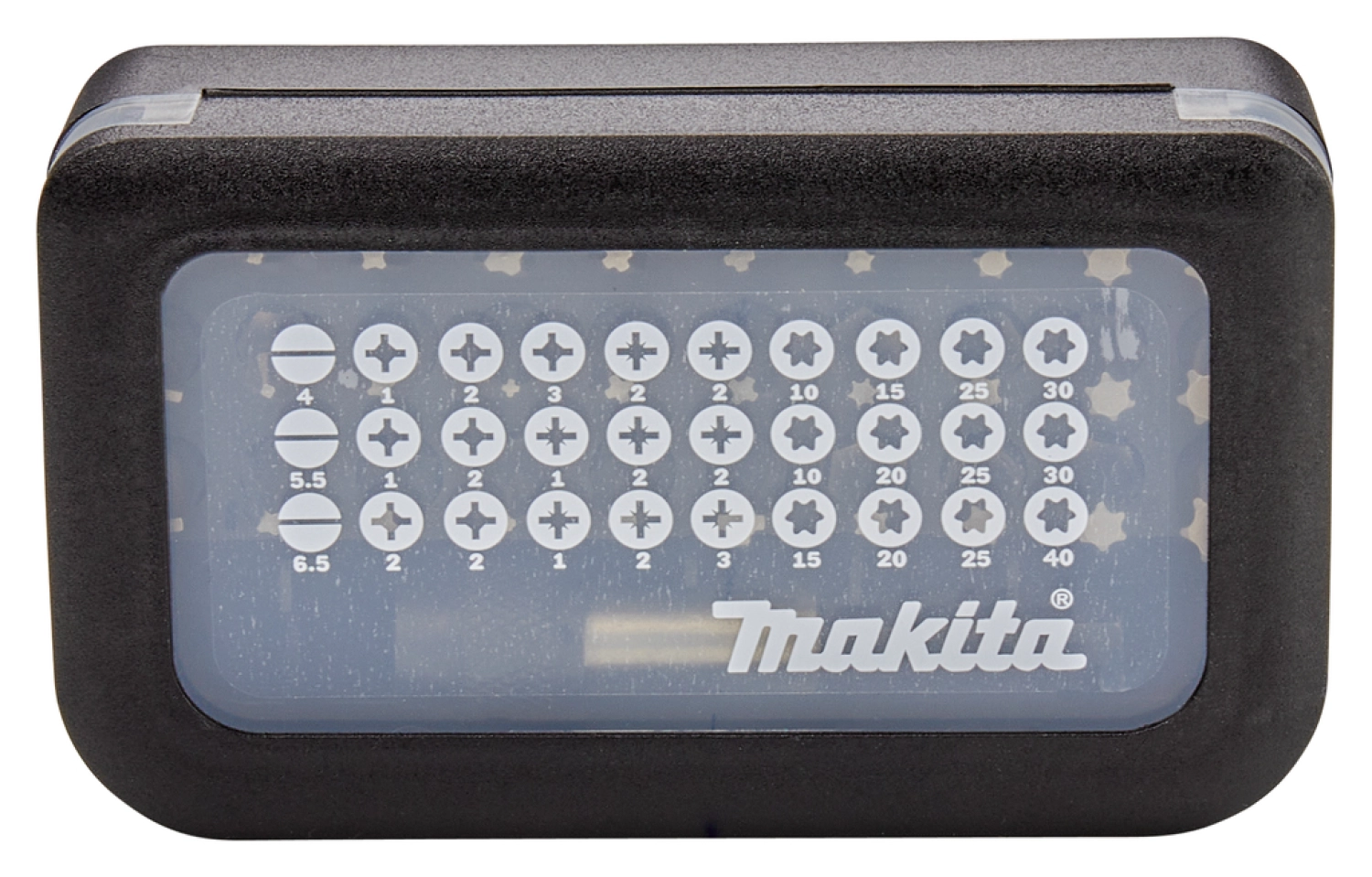 Makita D-30667 31 delige bitset in cassette met riemclip-image