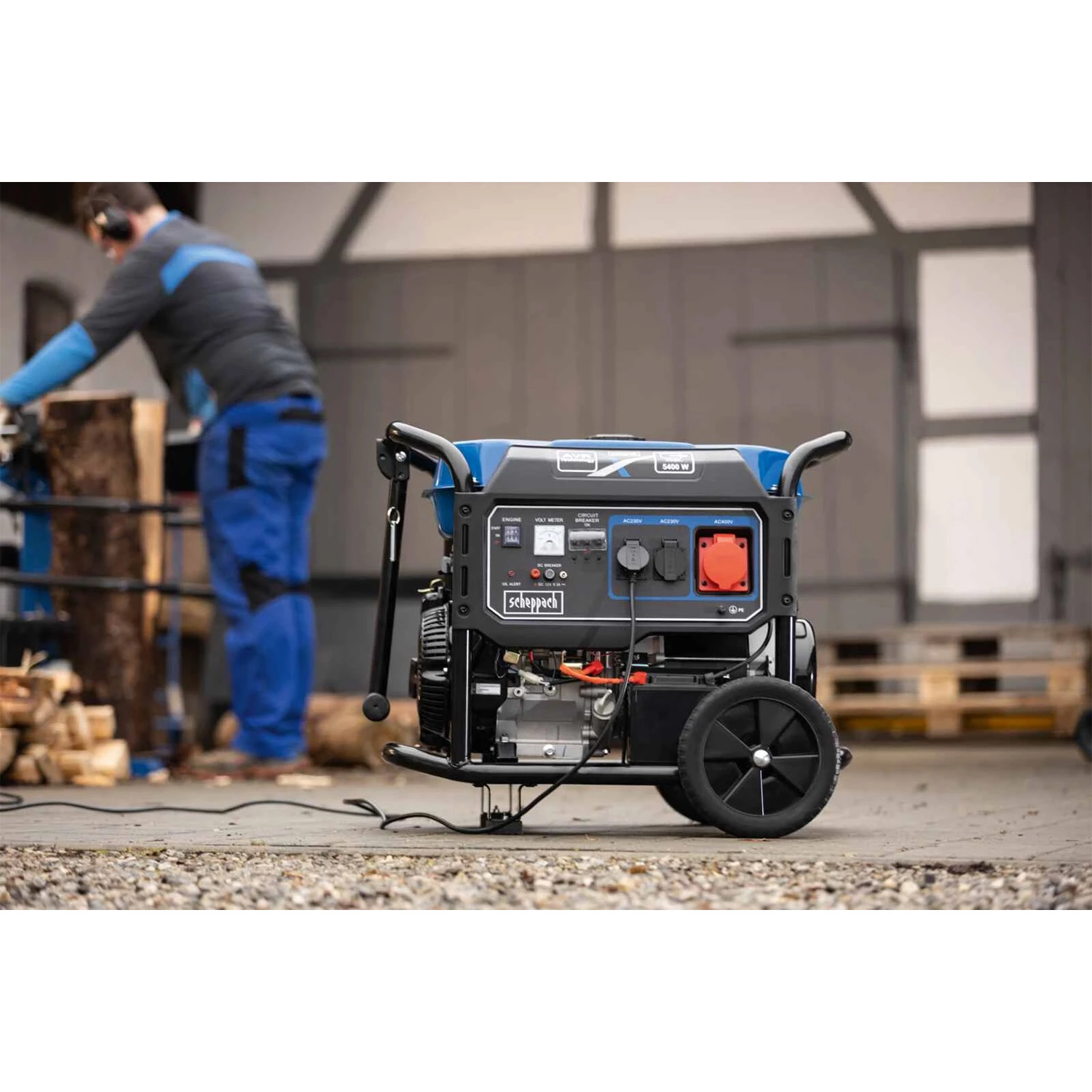 Scheppach SG7100x Générateur électrique à essence - 5000W-image