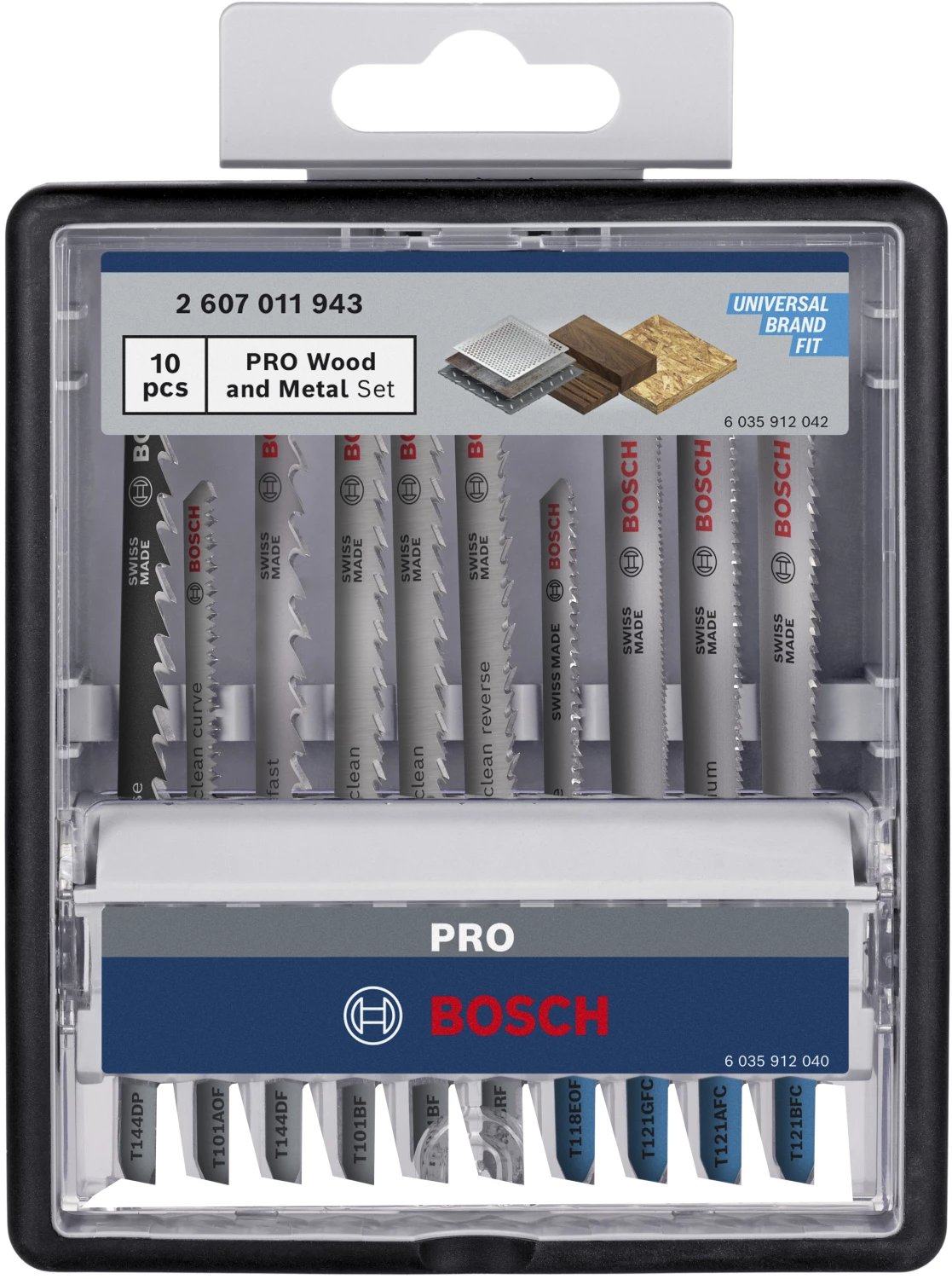 Bosch 2607011943 PRO 10-delige Hout en Metaal zaagbladenset in Robustline cassette - 100mm-image