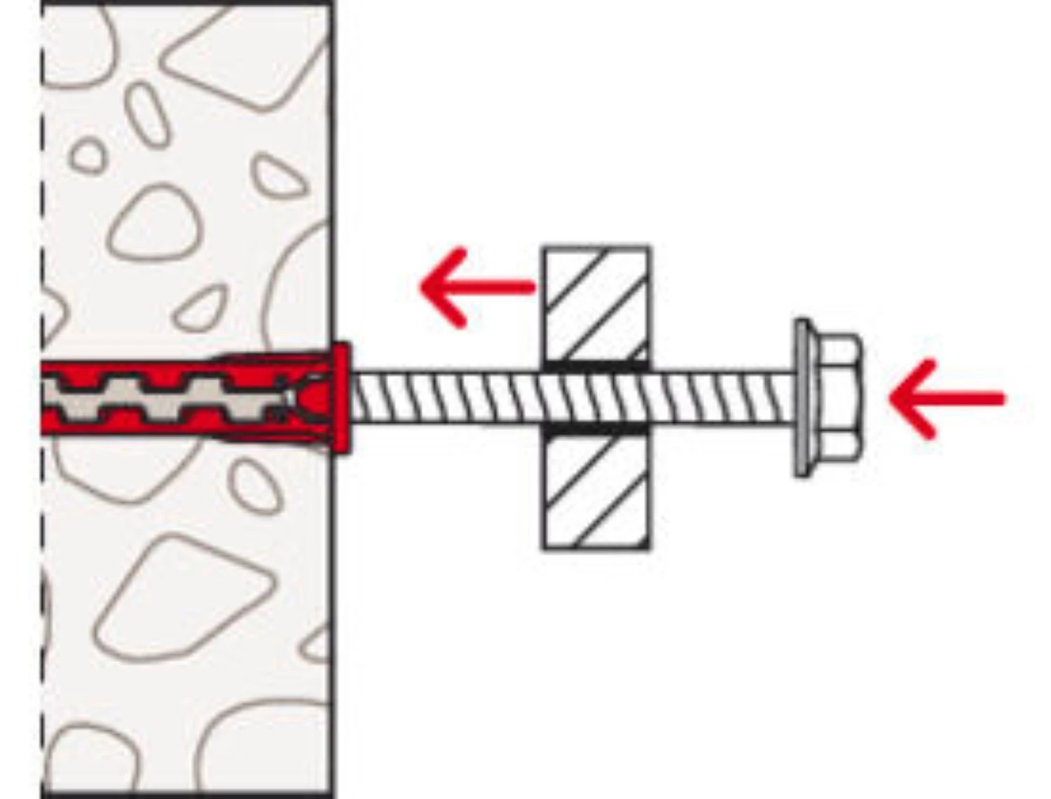 Fischer 577364 Nylon plug HybridPower 10 x 90 FUS met schroef (50st)-image
