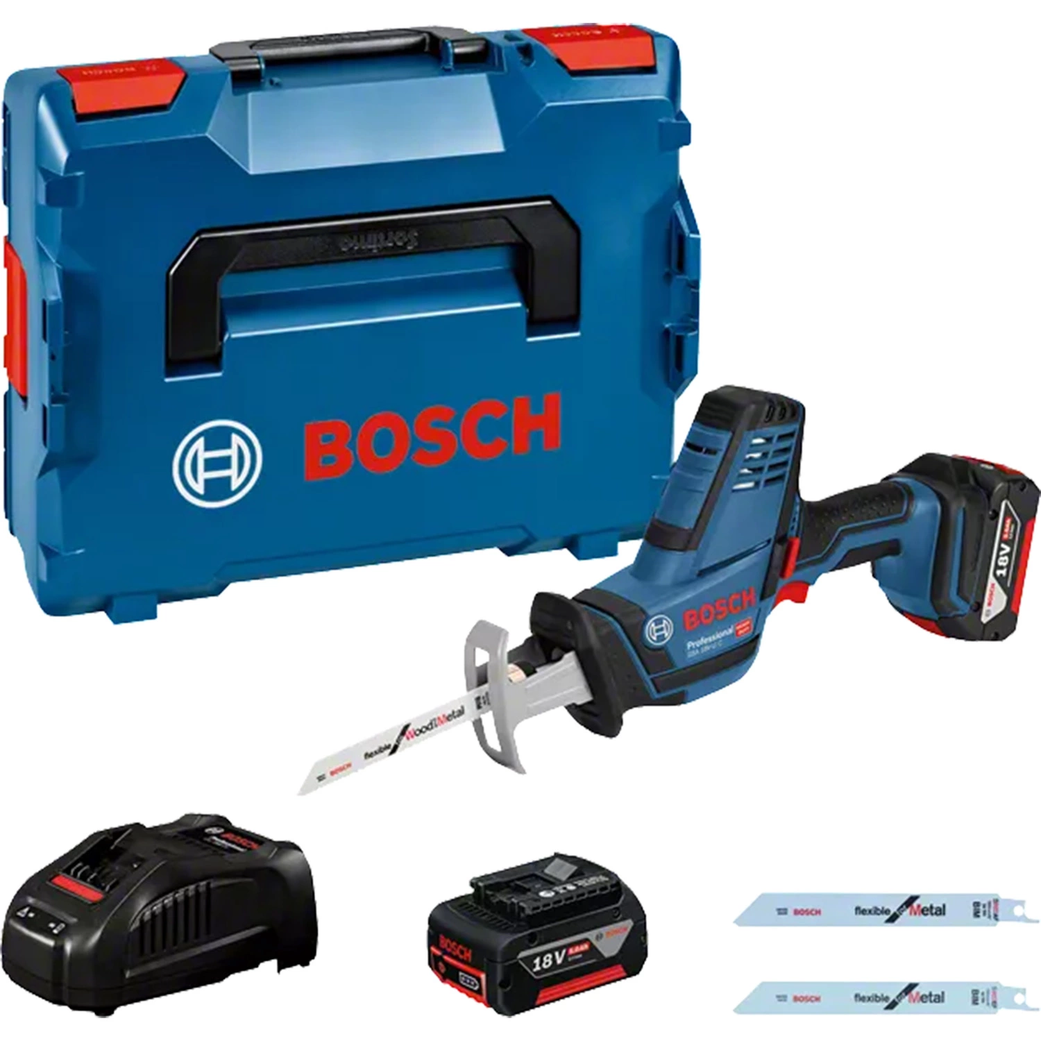 Bosch GSA 18 V-LI C 18V Li-Ion accu reciprozaag set (2x 5.0Ah accu) in L-Boxx - snelwissel-image