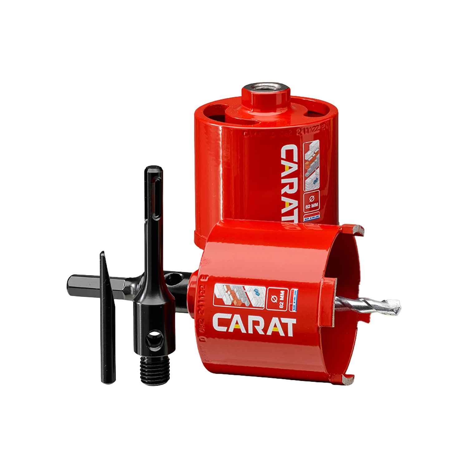 Carat HTS082EA25 2-pack dozenboor ECO voor droogboren - 82 x 60mm M16 - incl. accessoires-image
