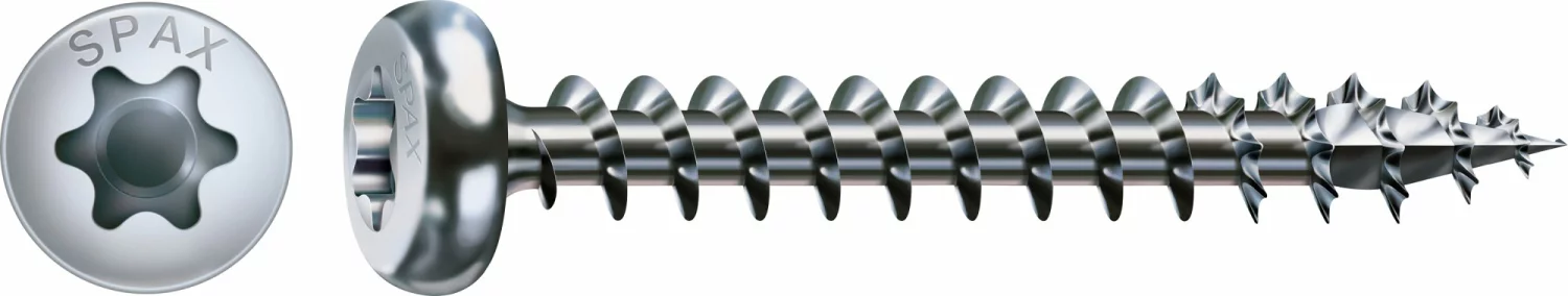 SPAX TX20 Vis à bois - Filetage complet - Tête cylindrique - 200 pièces-image