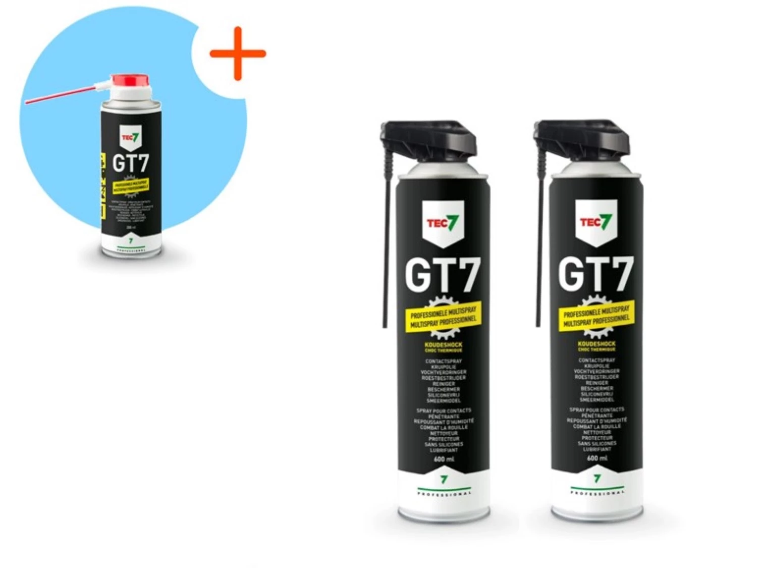 TEC7 GT7 Multispray - 600 ml - 2 pièces - avec spray 200 ml gratuit-image