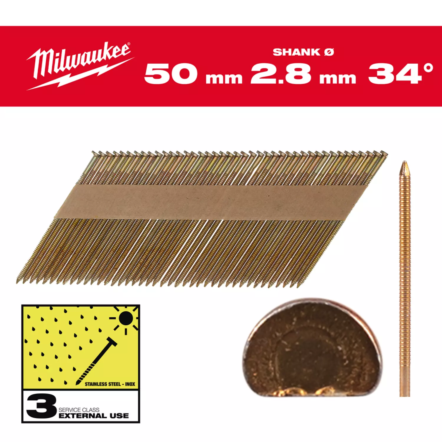 Milwaukee 4932492613 Nagels D-kop 34 50mm/RS/HDG/SC3-2,2kpc-image