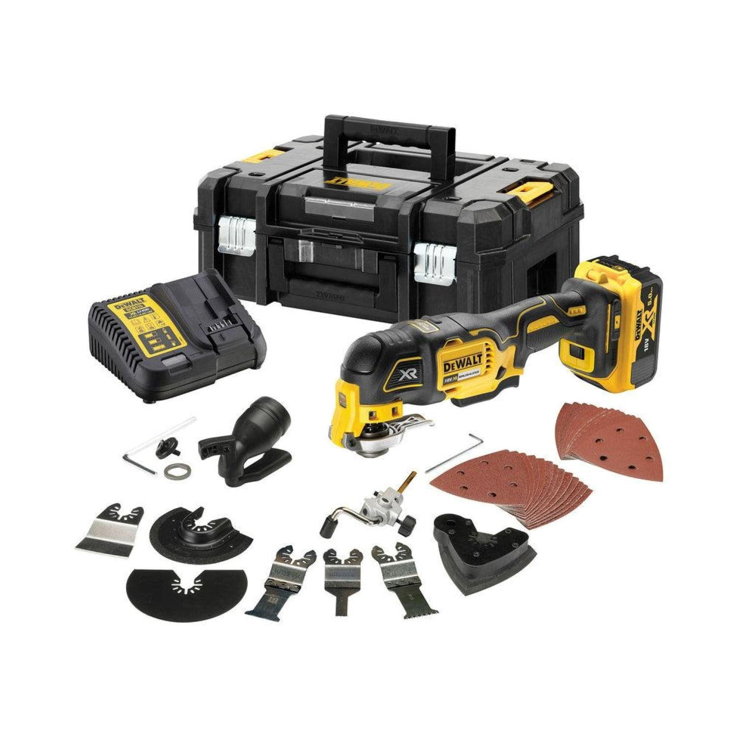DeWALT DCS356P2-QW 18V XR Li-ion XR accu multitool set (2x 5.0Ah) in TSTAK - koolborstelloos-image