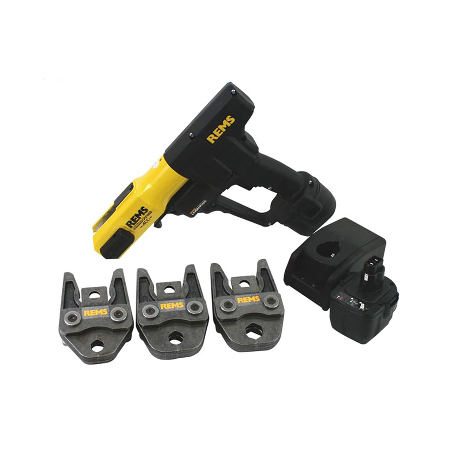 Rems Akku-Press ACC 14,4V Li-Ion accu Radiaalpersmachine incl. 3x Persbek set (1x 3.2Ah accu) in koffer - M15 M22 M28-image