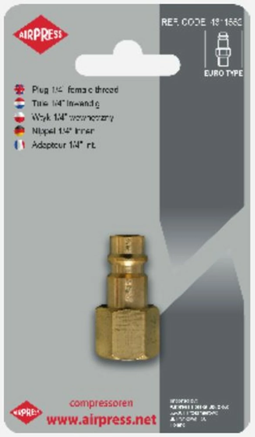 Airpress 4311552 - Raccord filetage femelle Euro 1/4"-image