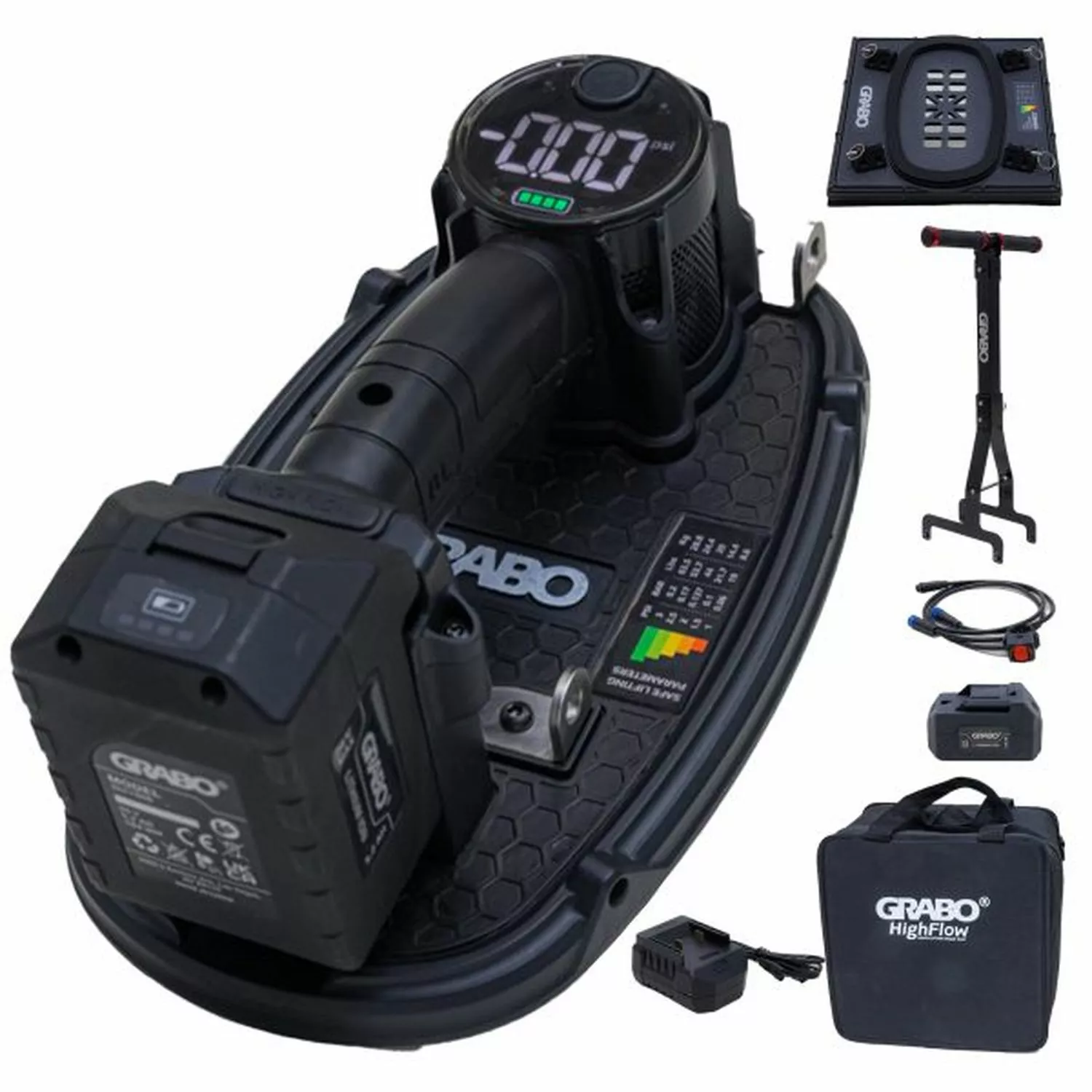 Grabo High Flow Elektrische Vacuüm Tegeldrager in beschermtas - 50,3kg-image
