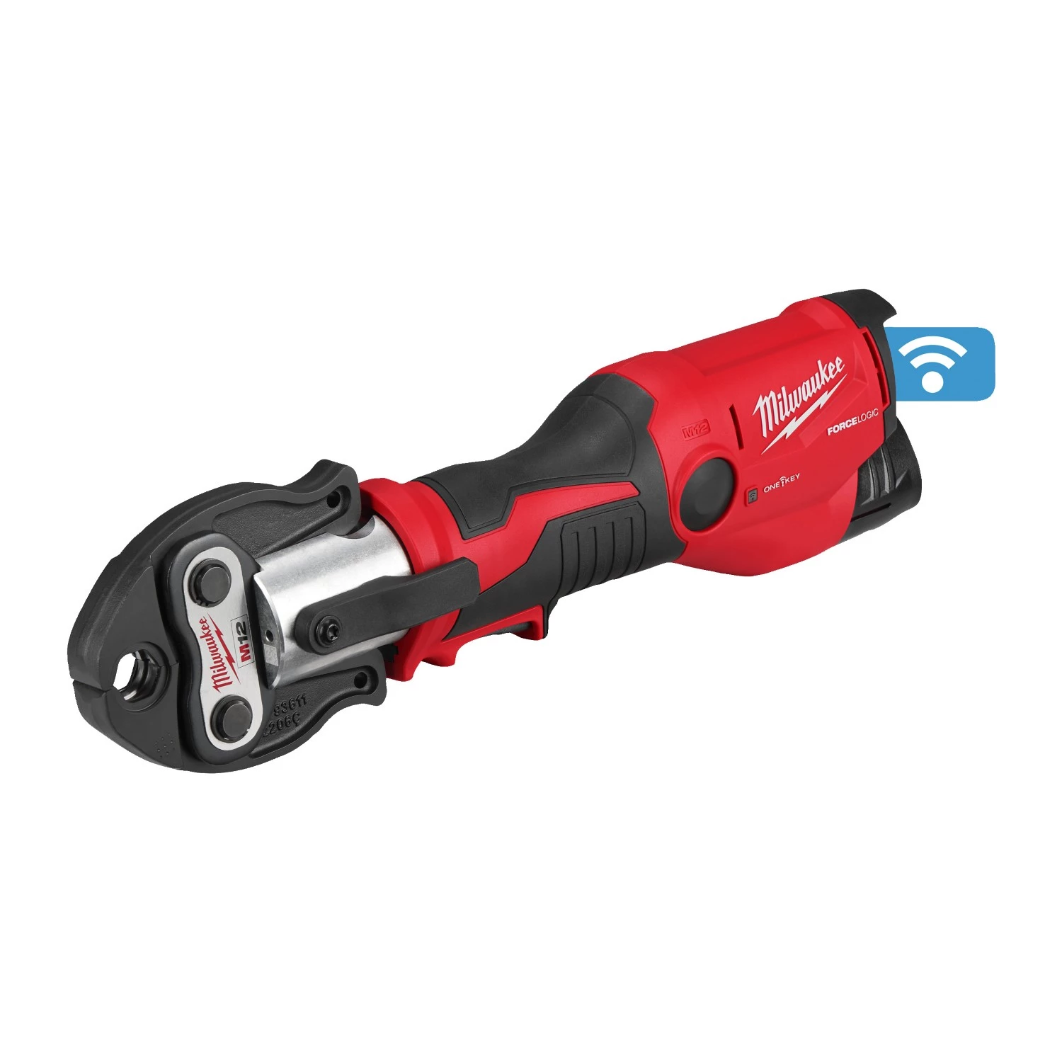 Milwaukee M12 ONEHPT-202C Kit de pince hydraulique à batterie Li-ion 12 V (2 batteries 2,0 Ah) dans un coffret-image