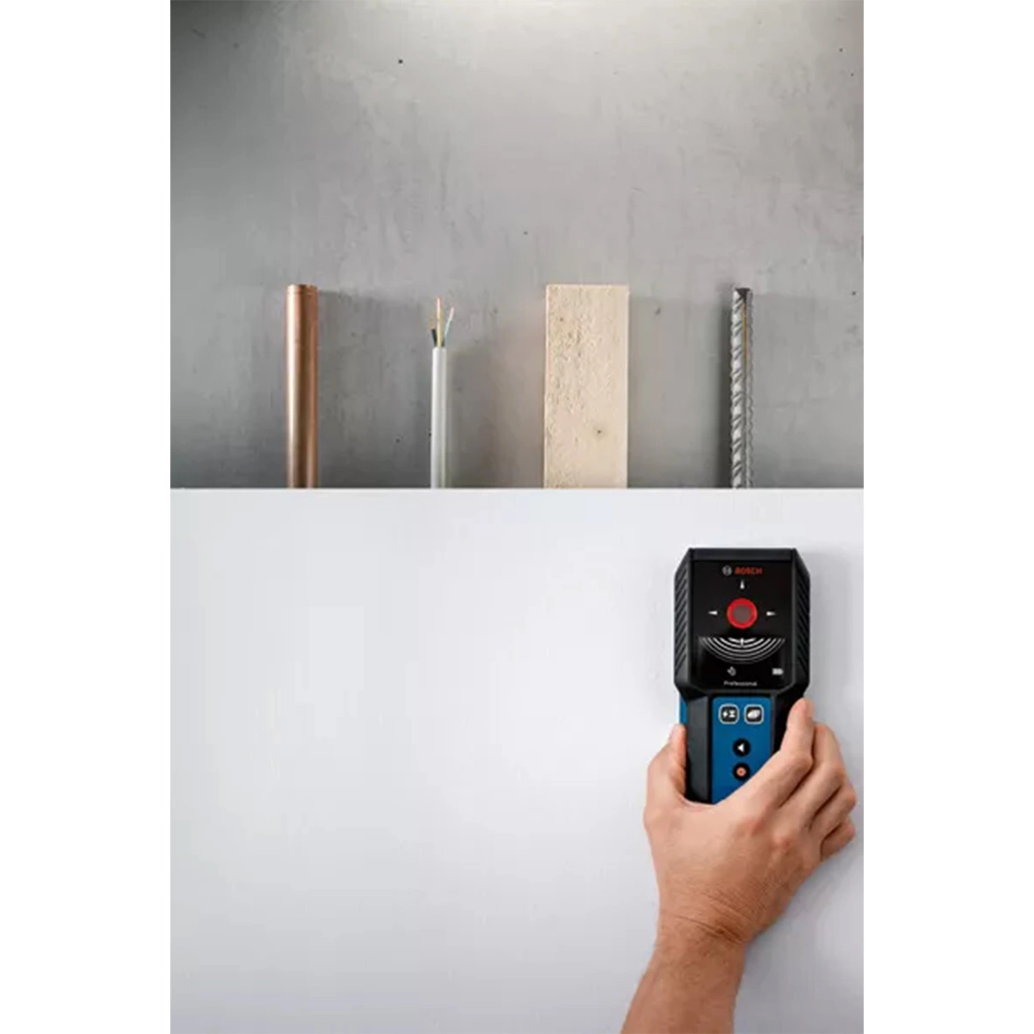 Bosch GMS 120-27 Multidetector/Leidingzoeker (1x 1,0Ah accu) in tas - tot 120mm - IP54-image