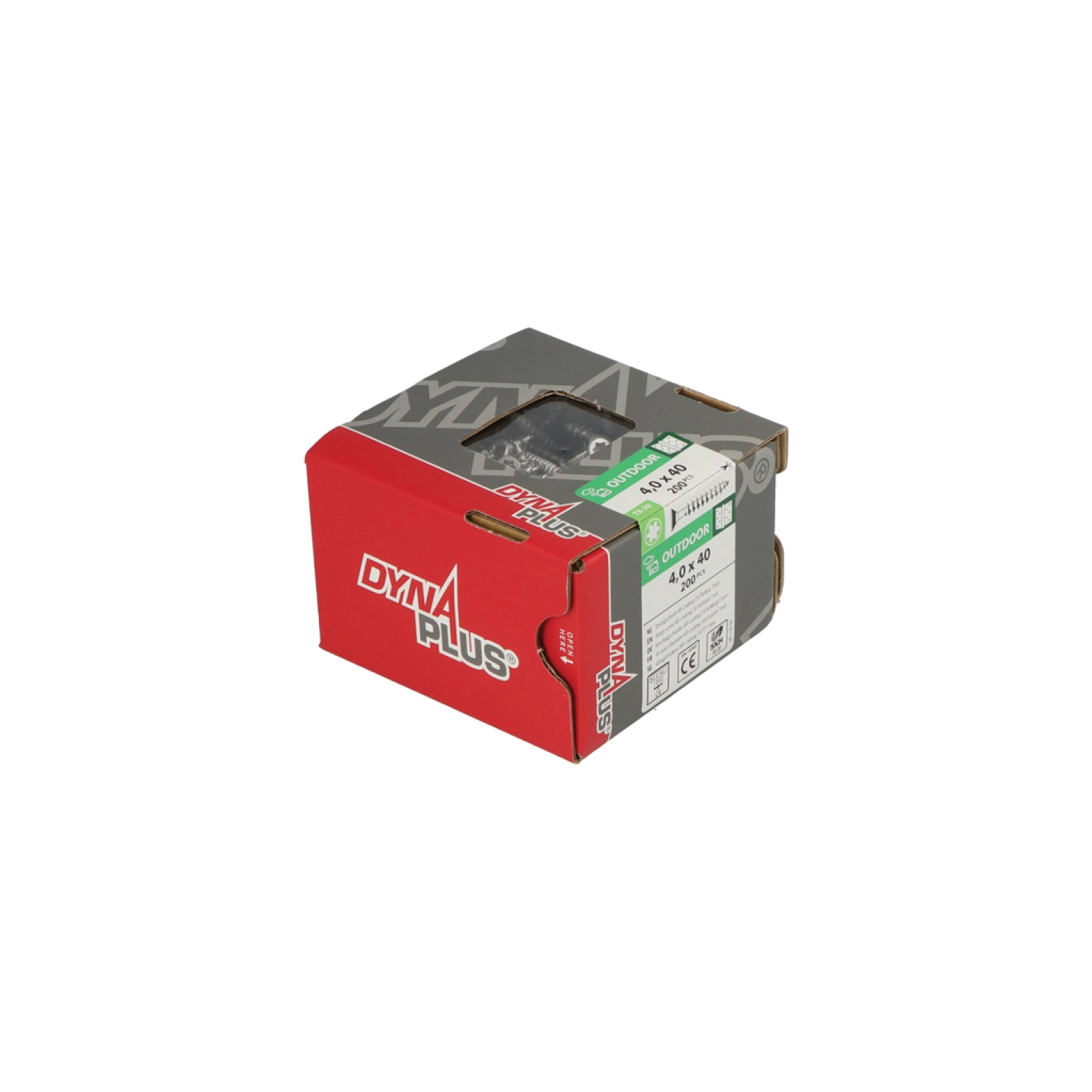 DynaPlus 0281.08.25601 - Vis universelle - tête fraisée - extérieur - filetage complet - TX20 - 4.0 x 40mm (200pcs)-image