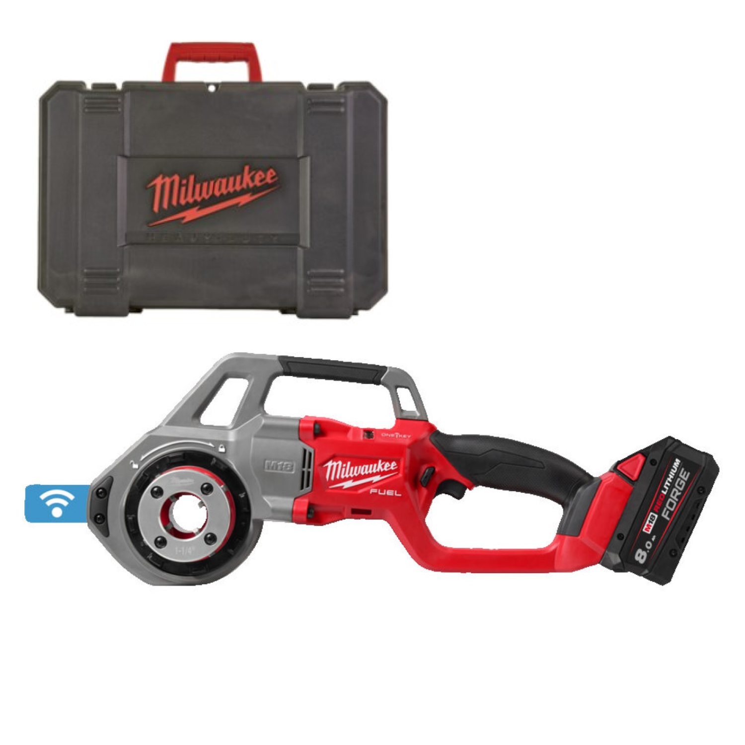 Milwaukee M18 FPT114-0C 18 V Li-ion batterie coupe-fil corps dans un coffret - 1/8 » à 1 1/4 »-image