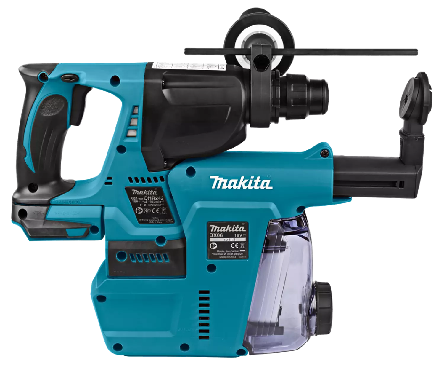 Makita DHR242ZJW LXT 18V Li-Ion SDS-Plus accu combihamer body met stofafzuiging in Mbox - 2J - koolborstelloos-image