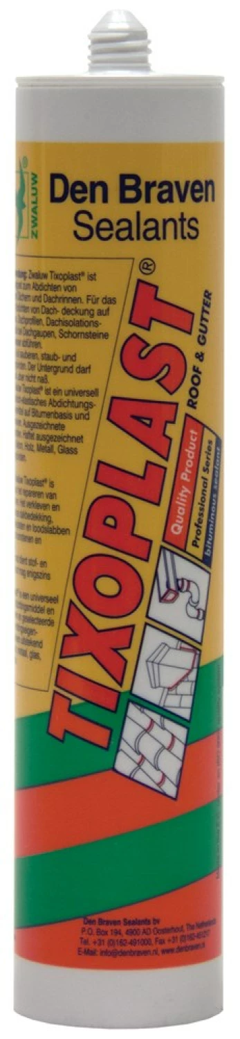 Zwaluw Den Braven 10121601 Tixoplast Mastic pour toiture - Noir - 310 ml-image