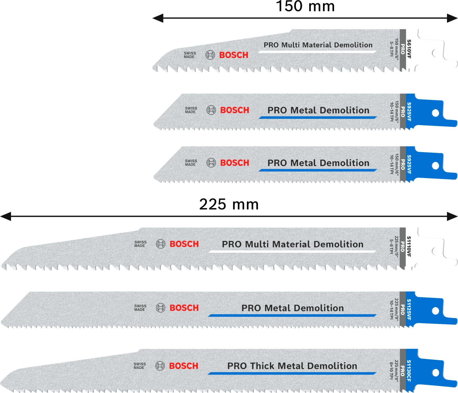 Bosch 2607011820 PRO 6-delige Demolition zaagbladenset in blister met opbergbox-image