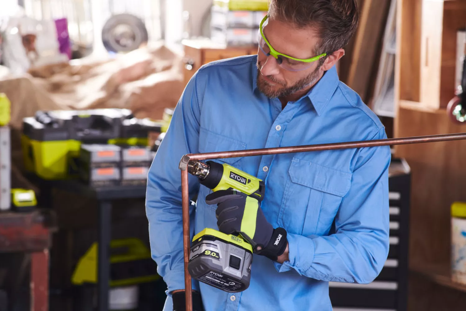 Ryobi R18HG-0 18V Li-Ion accu heteluchtpistool body - 170l/min-image