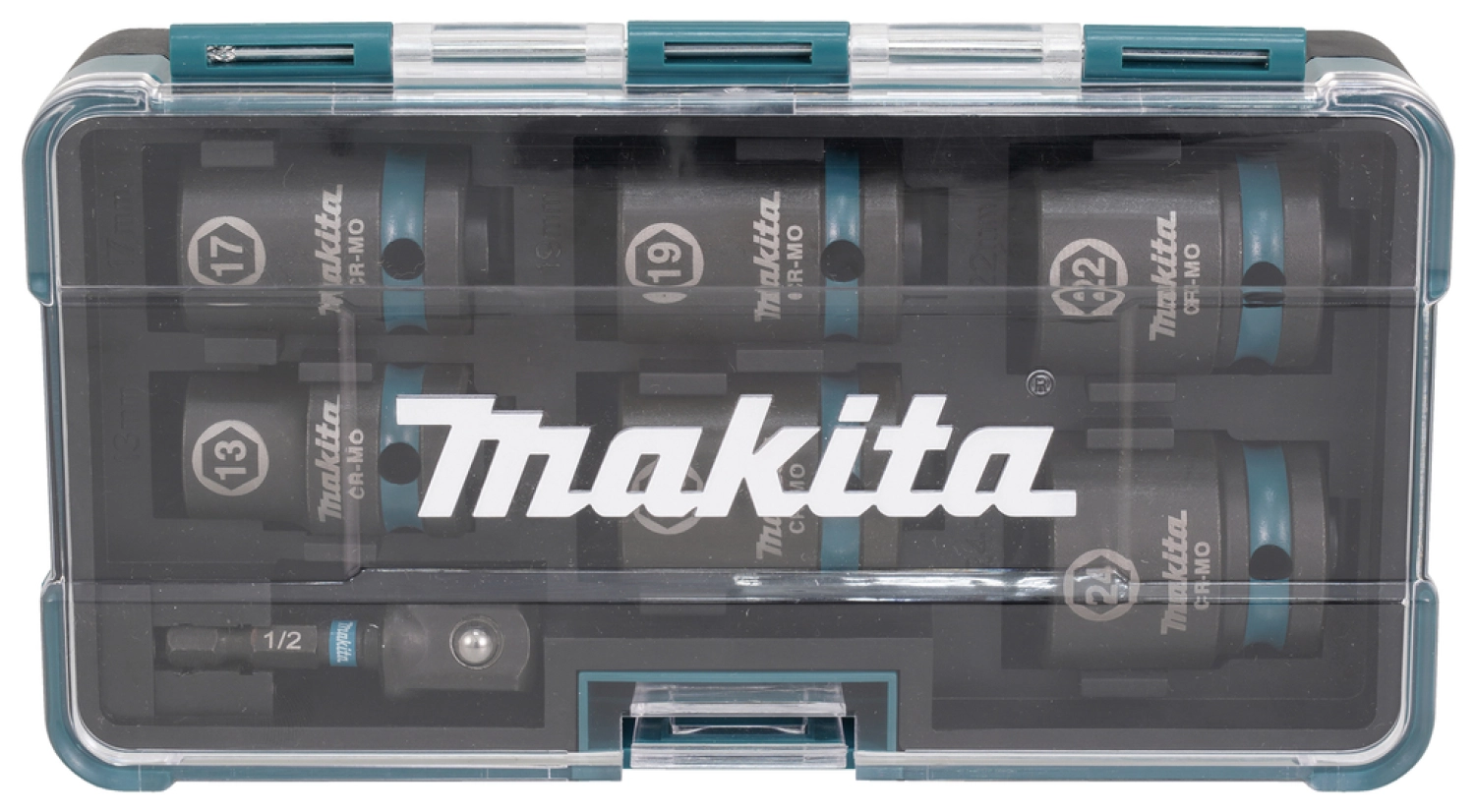 Makita E-16592 7-piece Impact Black power socket set-image