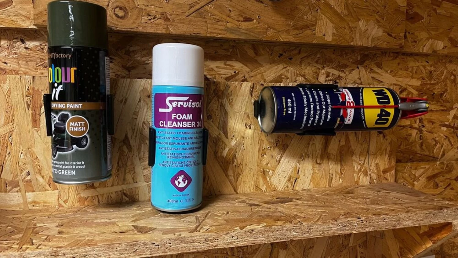 StealthMounts OM-CAN-BLK-2 Support pour bombe aérosol - Noir - 2 pièces-image