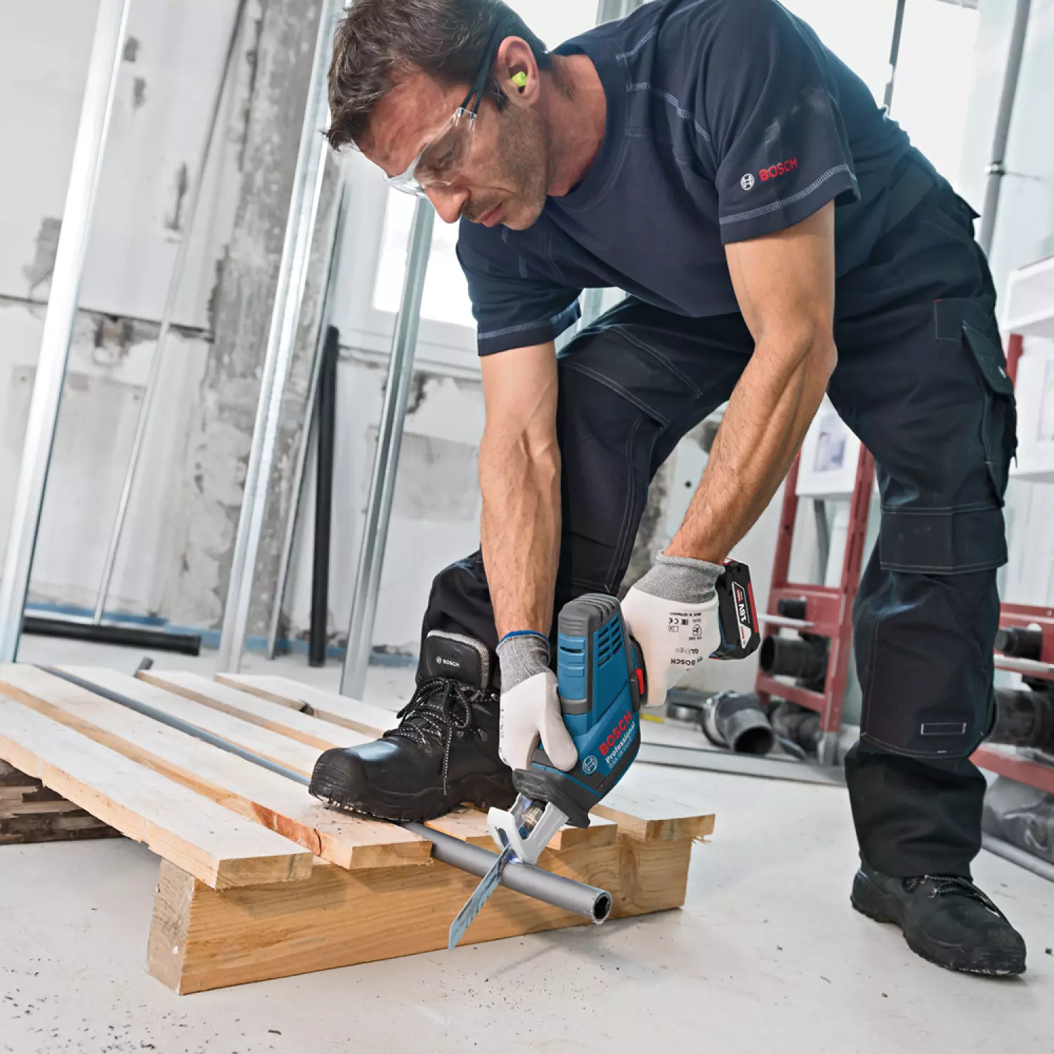 Bosch GSA 18 V-LI C 18V Li-Ion accu reciprozaag body in L-Boxx - snelwissel-image