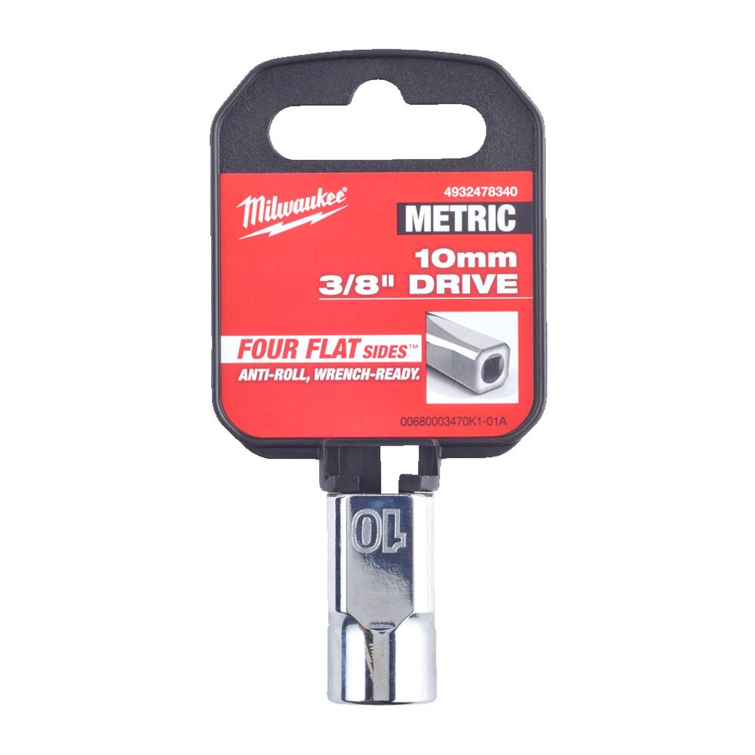 Milwaukee 4932478340 Dop - 3/8" FOUR FLAT™ - 10mm-image