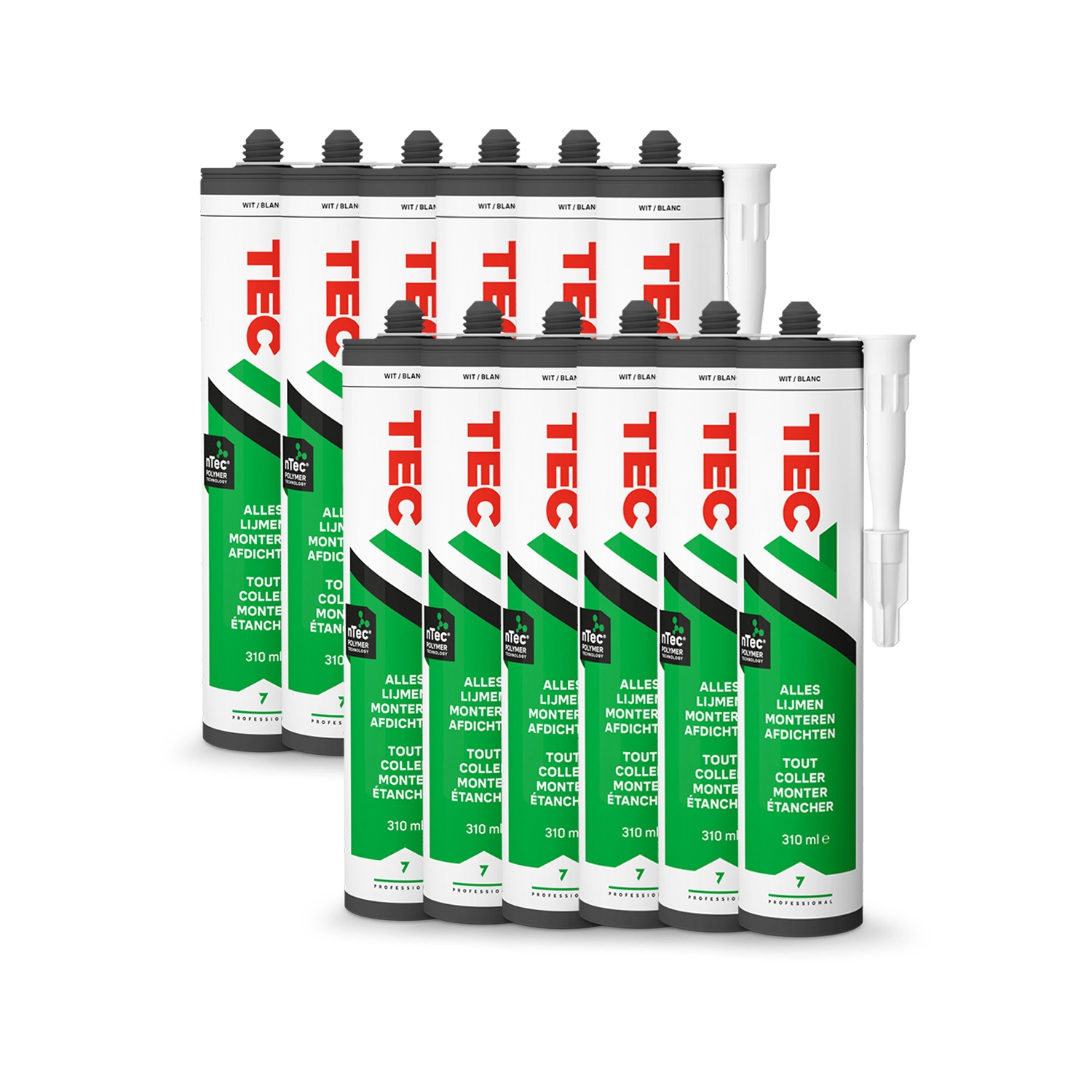 TEC7 Montagekit - Wit - Koker - 310ml (12st)-image