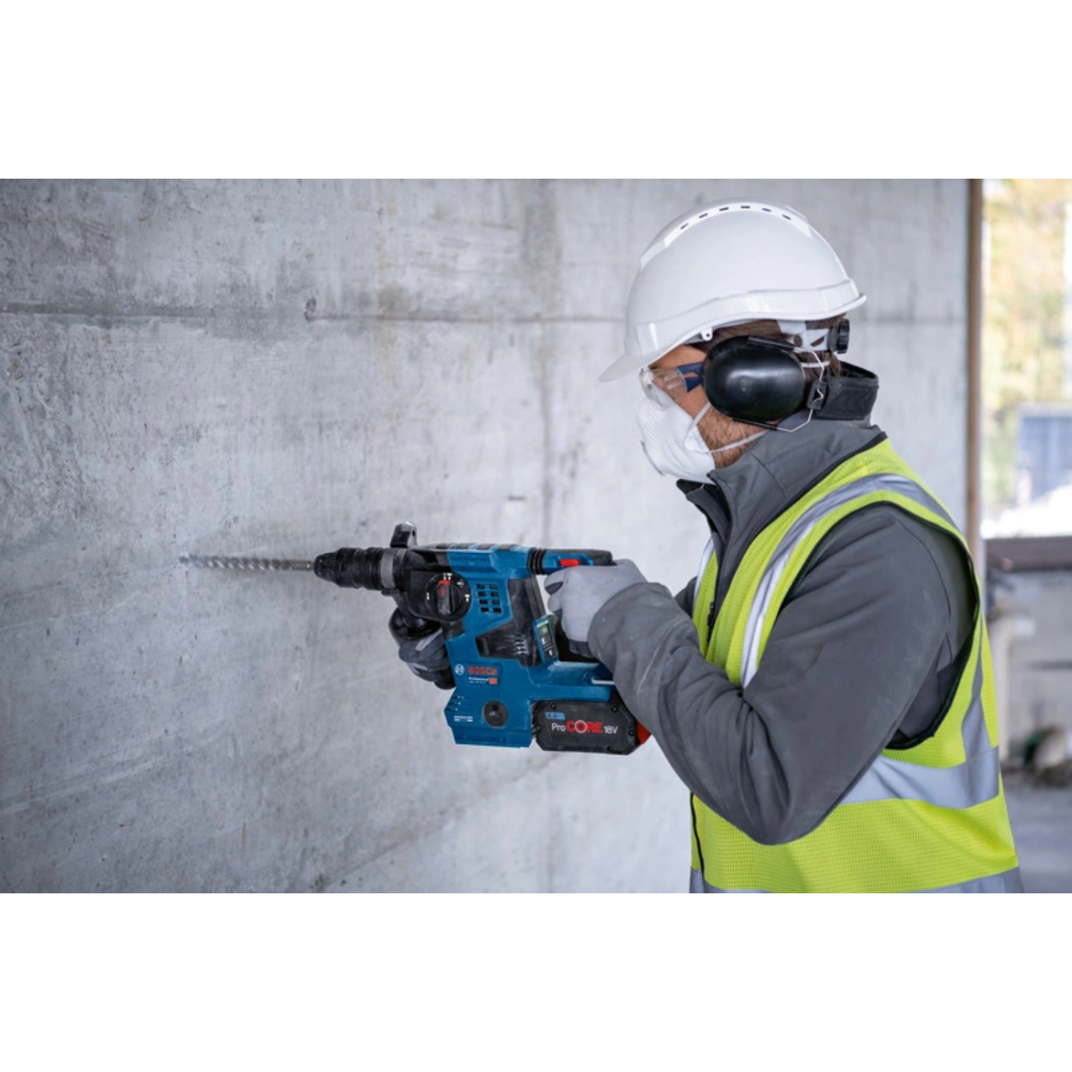 Bosch GBH 18V-28 CF 18V accu SDS-plus boorhamer set (2x 8.0Ah ProCORE accu) in L-Boxx - 3,3J - koolborstelloos-image