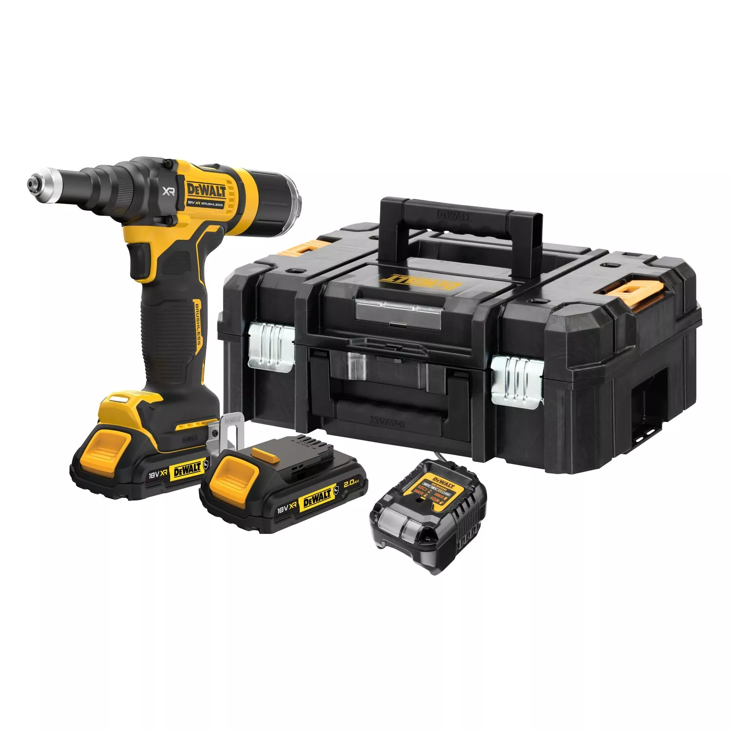 DeWALT DCF403D2GT Kit de pince à agrafes sans fil 18V Li-ion (2 batteries 2,0Ah) dans TSTAK - 4,8 mm-image