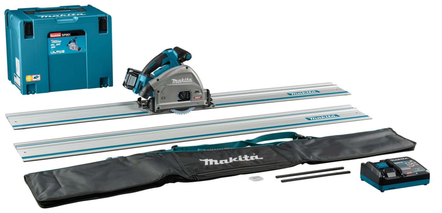 Makita SP001GM103 XGT 40V Max Li-Ion Scie circulaire plongeante (batterie 4,0 Ah) dans Mbox - 165 mm-image