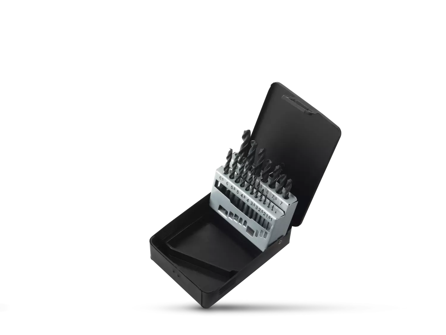 Fit-to-Fix 4000110001 19-delige Uni Metaalborenset DIN338 in cassette - HSS-R - 1-10mmx0.5cm-image