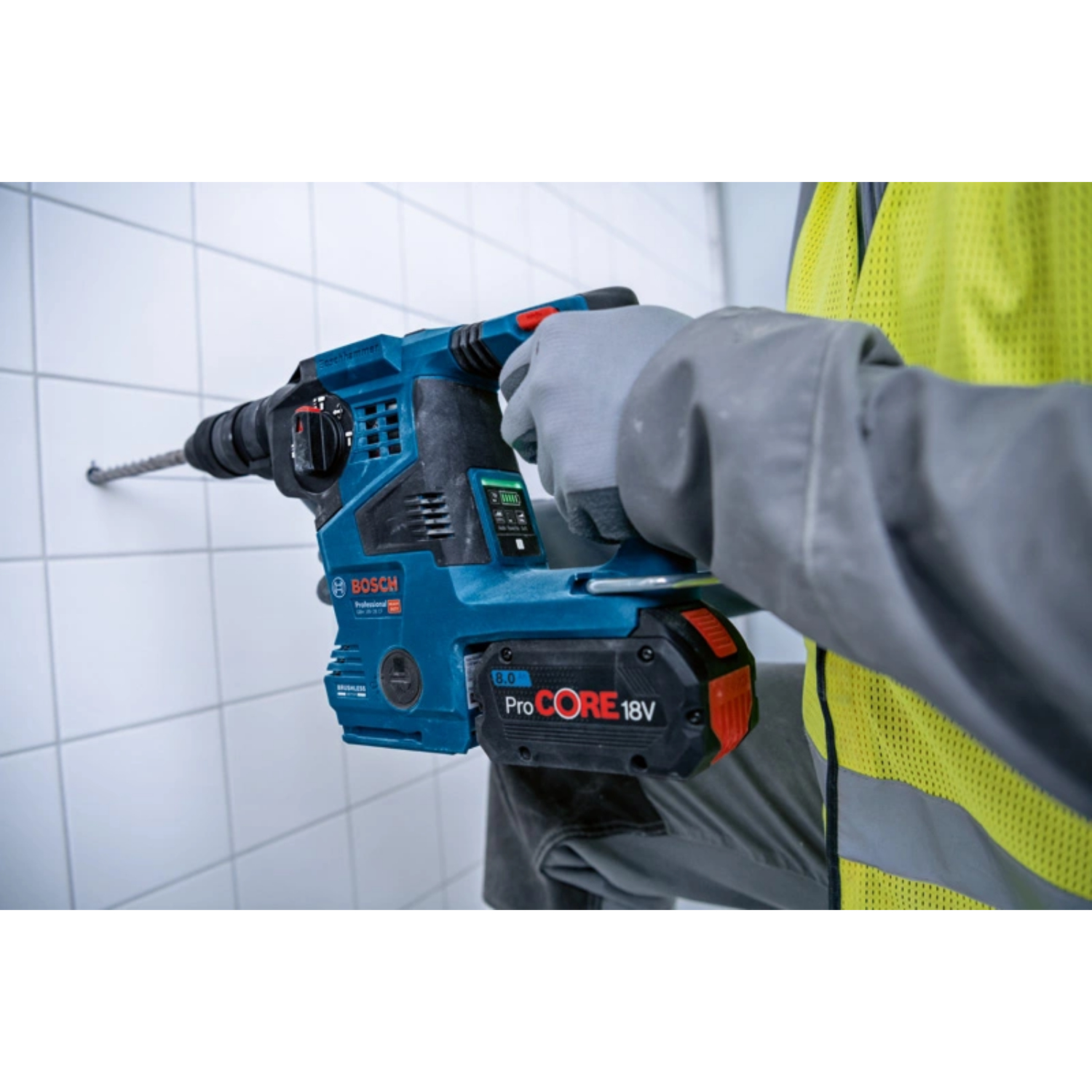 Bosch GBH 18V-28 CF 18V accu SDS-plus boorhamer set (2x 8.0Ah ProCORE accu) in L-Boxx - 3,3J - koolborstelloos-image