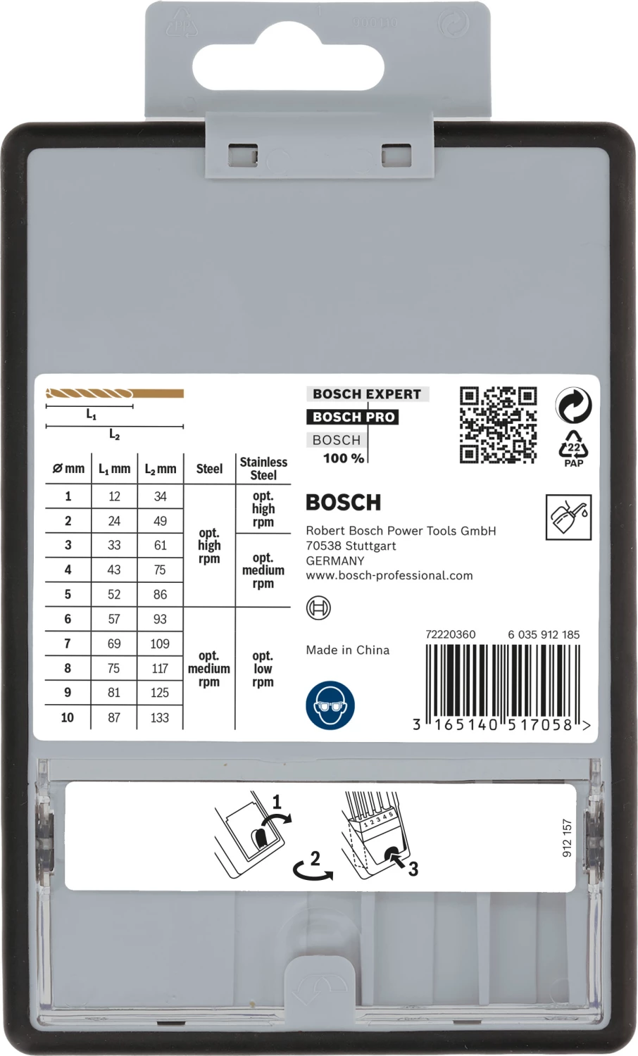 Bosch 2607019925 10-delige HSS-Co Metaalborenset Robust Line - 1-10mm-image