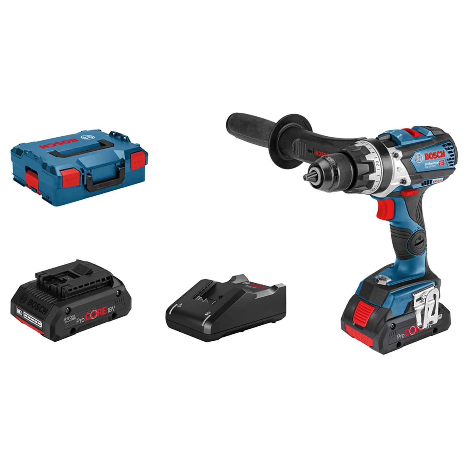 Bosch GSB 18V-110 C 18V Li-Ion accu klopboor- /schroefmachine set (2x 4.0Ah accu) in L-Boxx - 110Nm - koolborstelloos-image