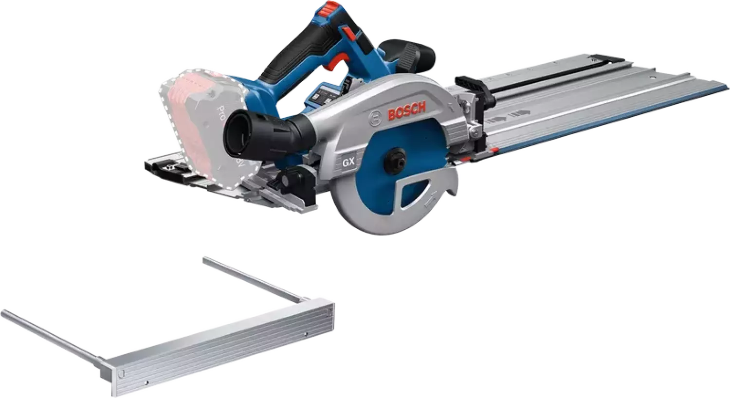 Bosch GKS 18V-57-2 GX 18V batterie Scie circulaire corps avec rail de guidage FSN X 440 - 165 mm-image