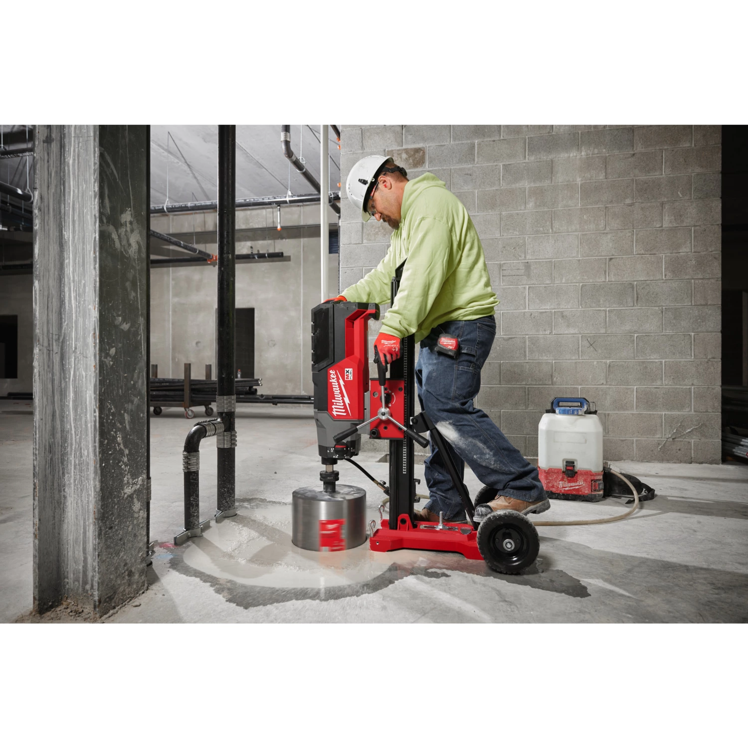 Milwaukee MXF DCD350KIT-122 MX Fuel accu diamant boormachine set (2x 12.0Ah accu) incl. boorstandaard - 350mm-image