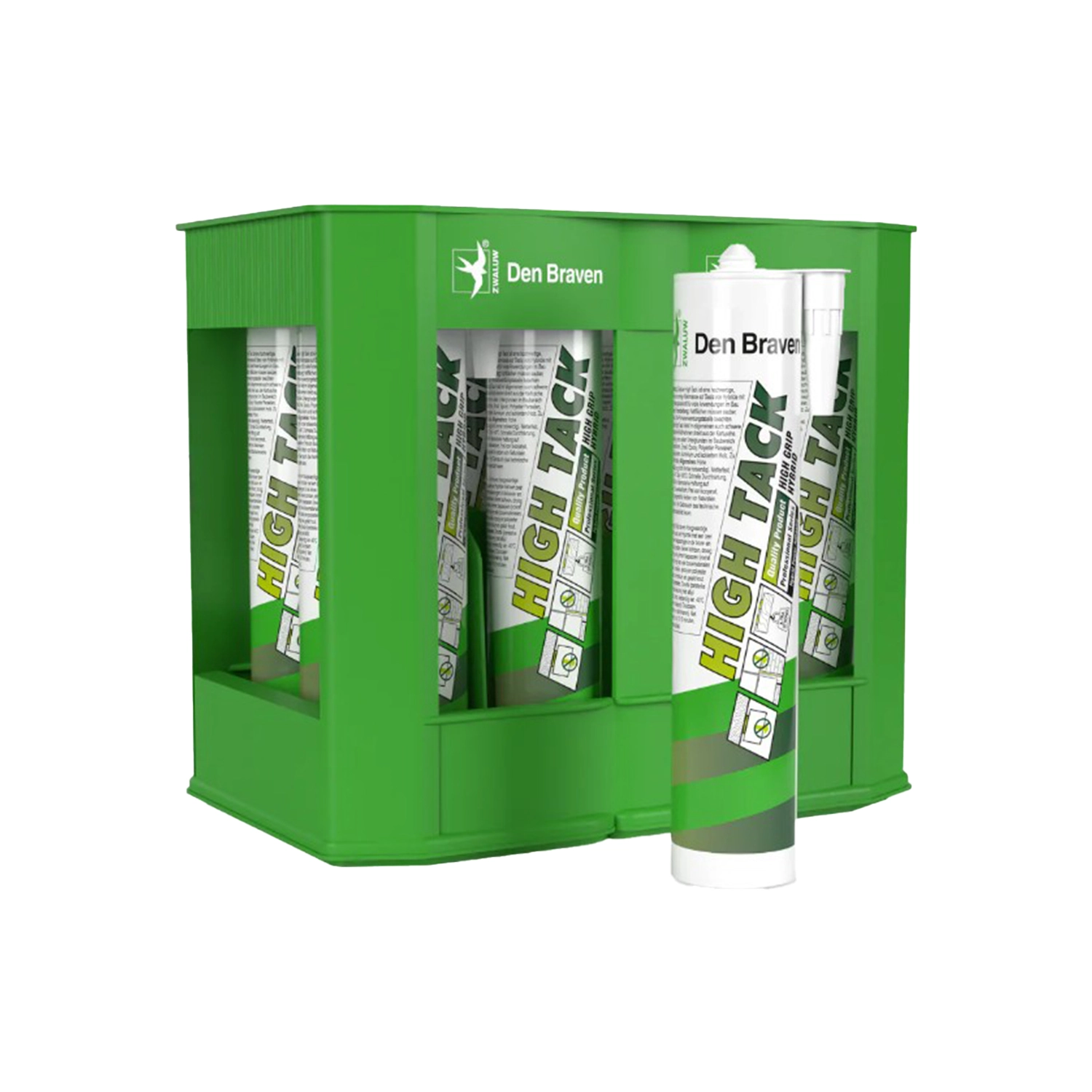 Zwaluw Den Braven Hightack wit in groene actiekrat (12 kokers a 290ml)-image