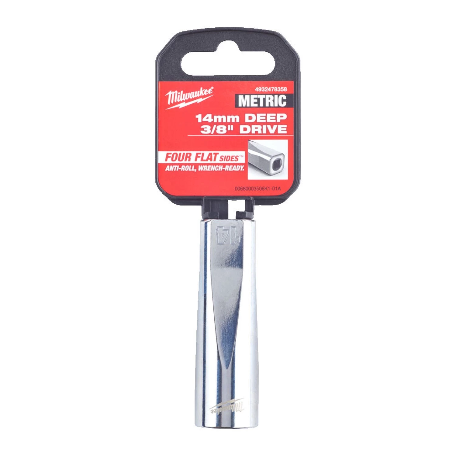 Milwaukee 4932478358 Dop - 3/8" FOUR FLAT™ lang - 14mm-image