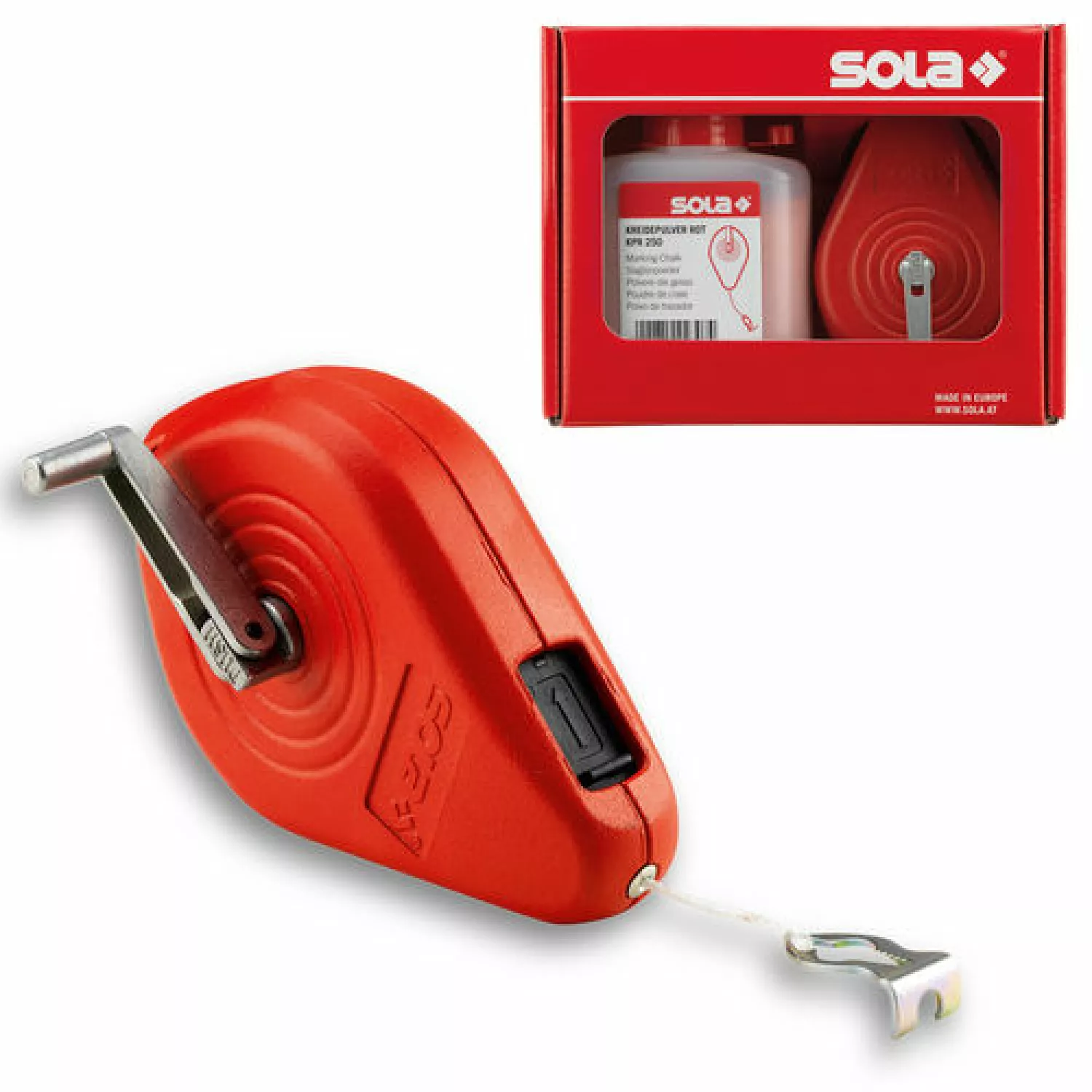 Sola CLM 30 SET R Slaglijnmolen Set met slaglijnpoeder - 30m - Rood-image