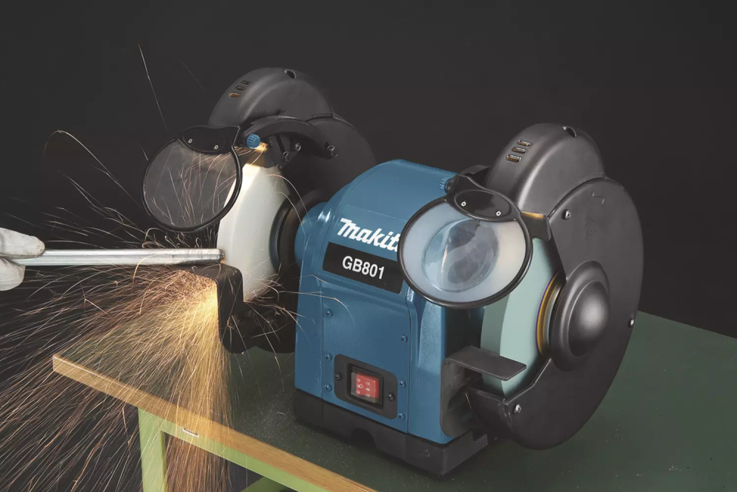 Makita GB801 Dubbele tafelslijpmachine - 550W - 205 x 15,88 x 19mm-image