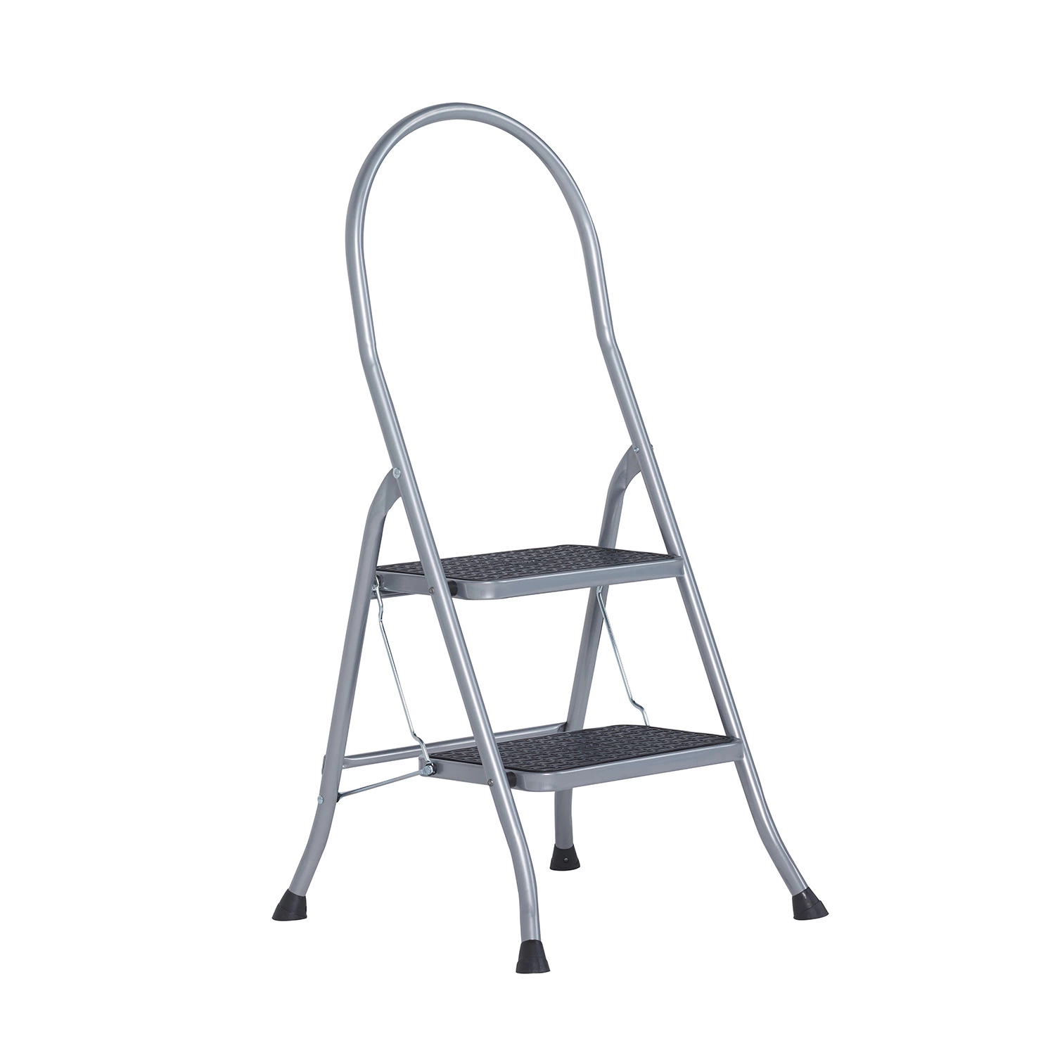 Altrex Cromato Silver Huishoudtrap - Aluminium - 2 treden - met beugel - max. werkhoogte 2,47m-image