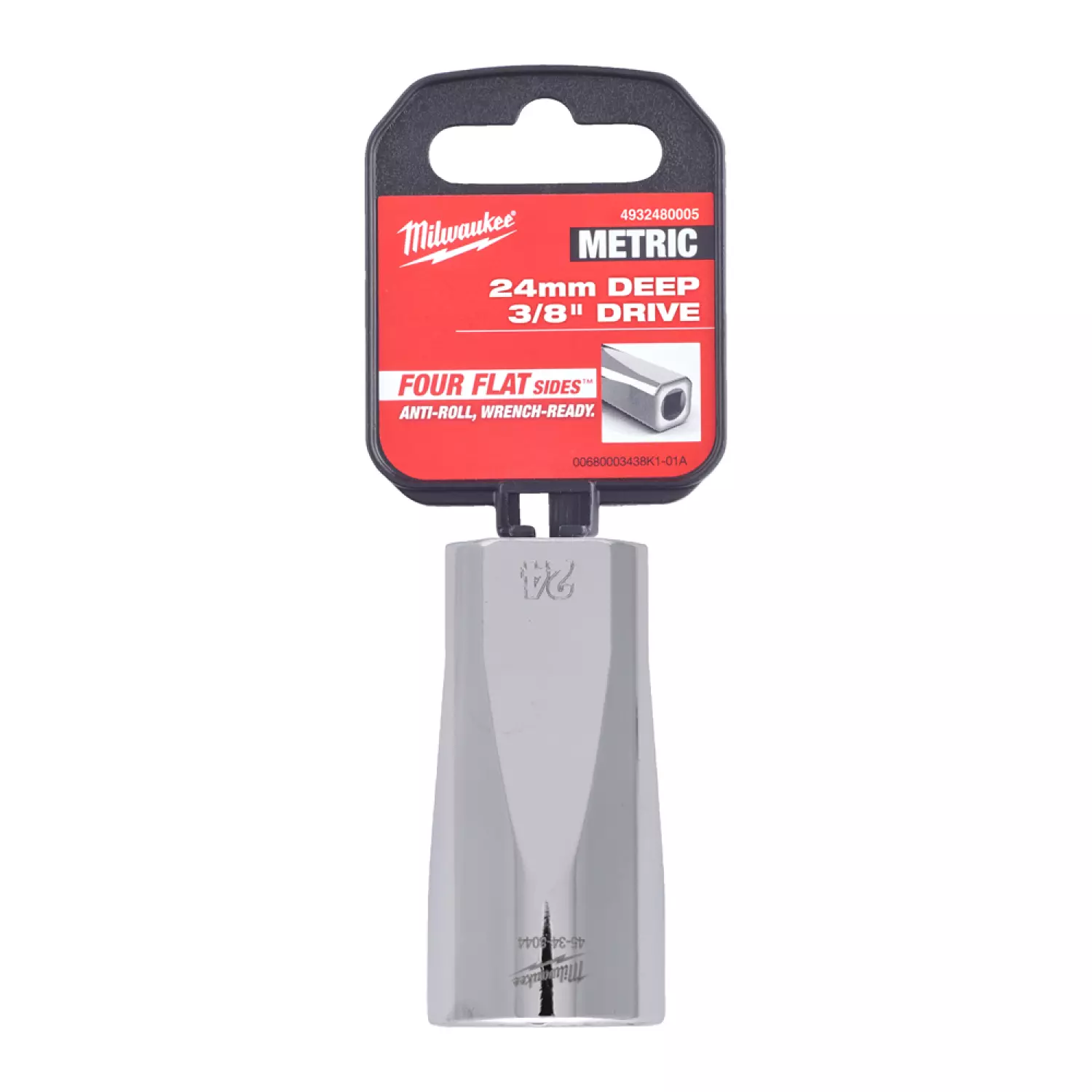 Milwaukee 4932480005 Dop - 3/8" FOUR FLAT™ lang - 24mm-image