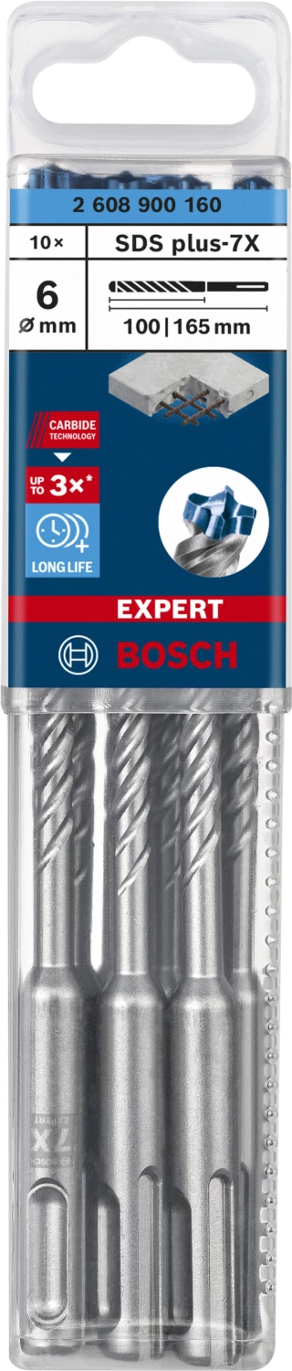 Bosch 2608900160 EXPERT Hamerboor SDS plus-7X 10st 6x100x165mm-image