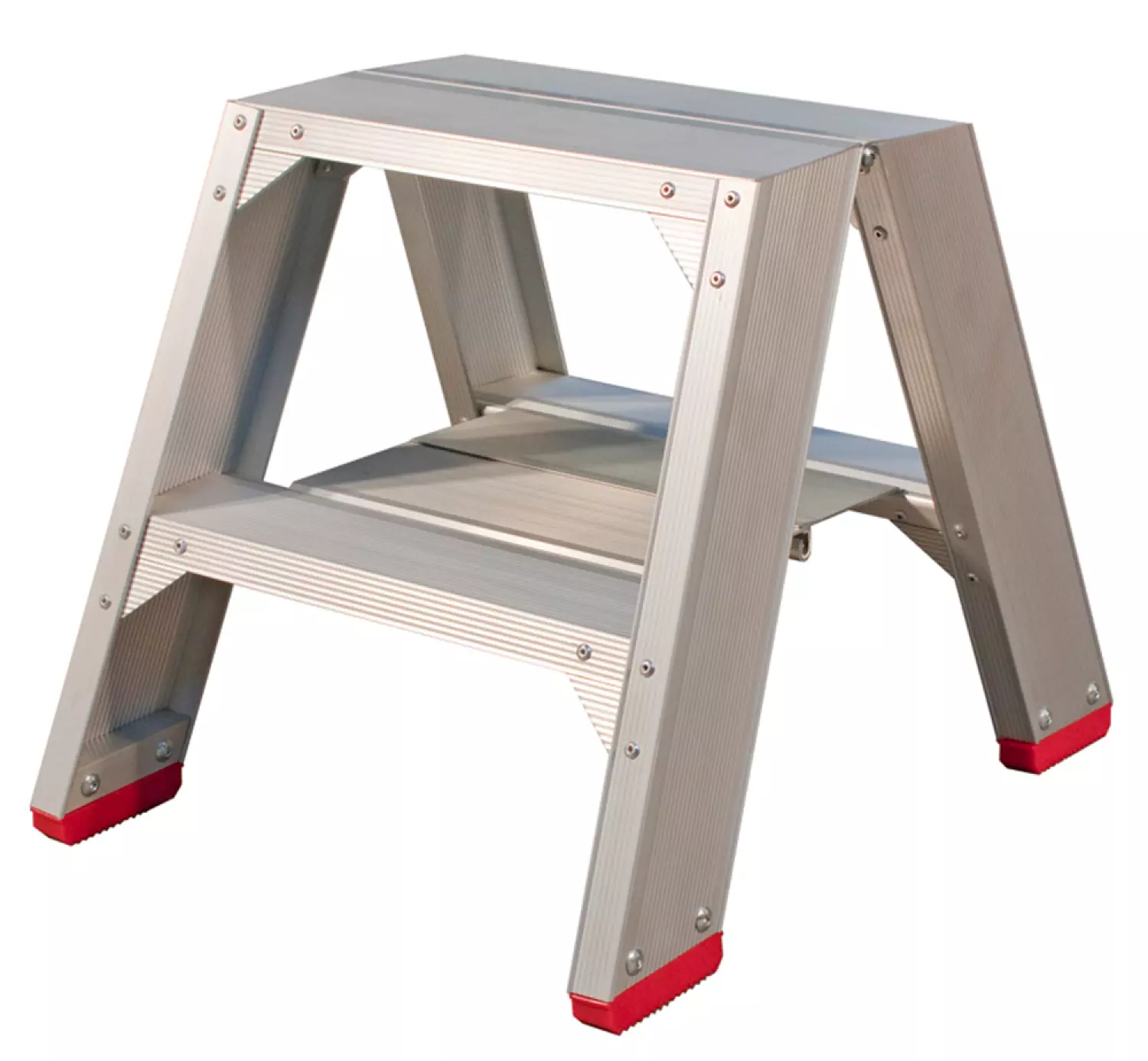 Little Jumbo 4741000202 SuperPRO Dubbele trap - Aluminium - 2 x 2 treden - max. werkhooogte 2.45 m.-image