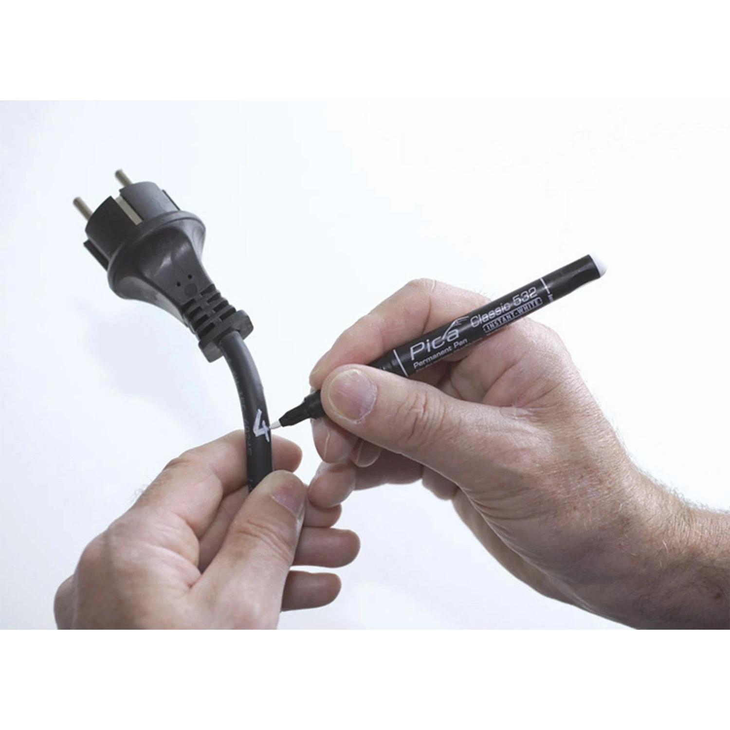 Pica 532/52 Classic Permanent Pen - Rond - Wit - 1-2mm (10st)-image