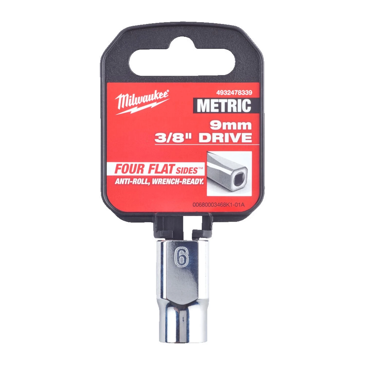 Milwaukee 4932478339 Dop - 3/8" FOUR FLAT™ - 9mm-image